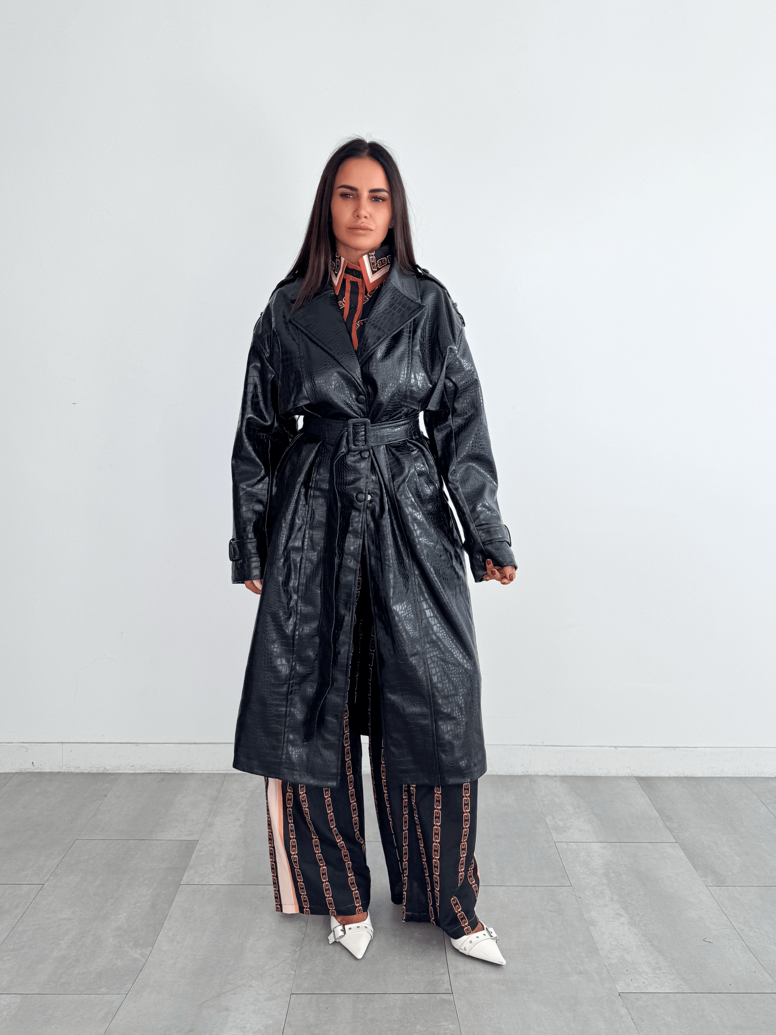 Trench Ecopelle Kobra - Nero - SAINTH