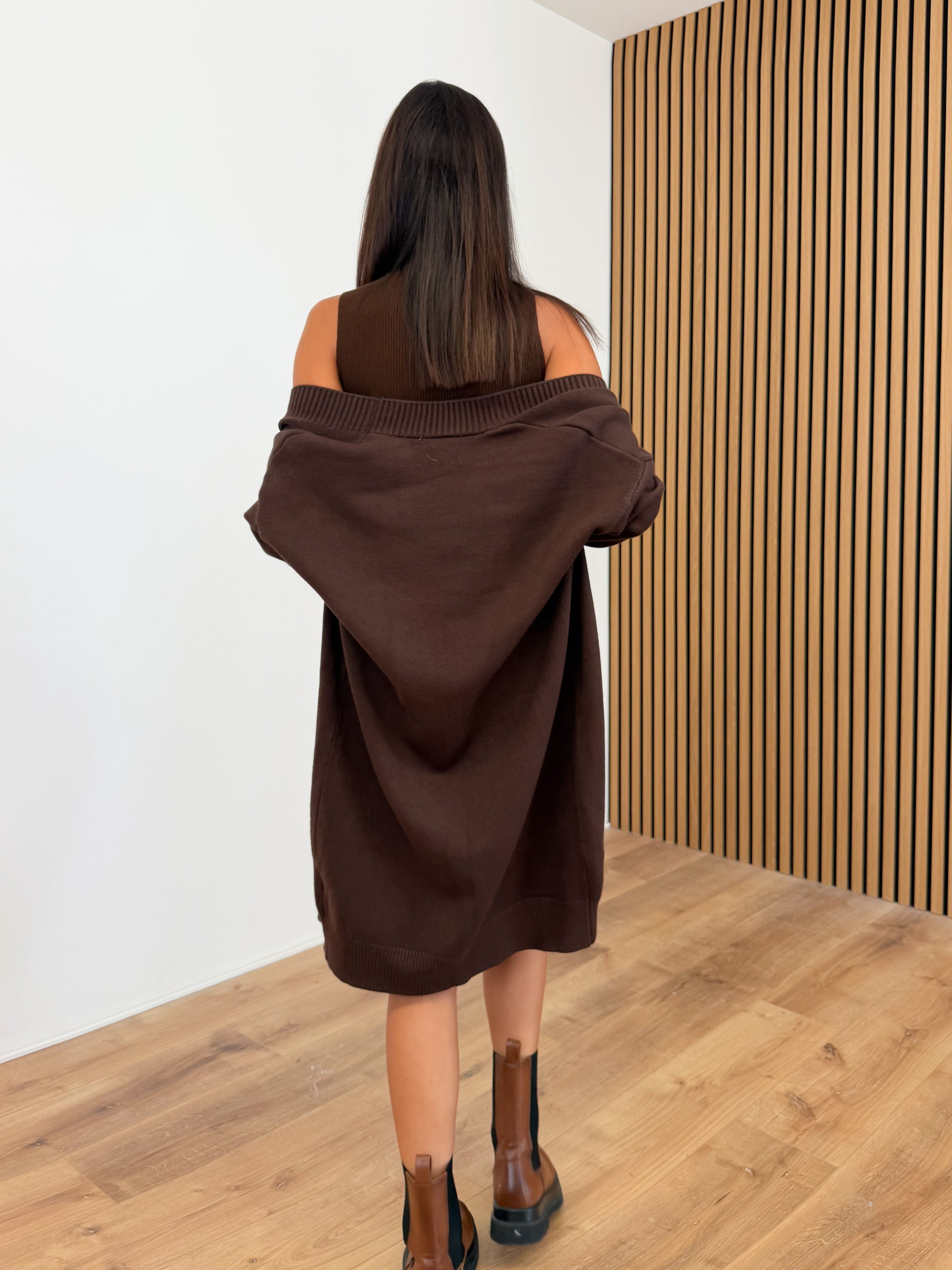 Cardigan Utility - Marrone