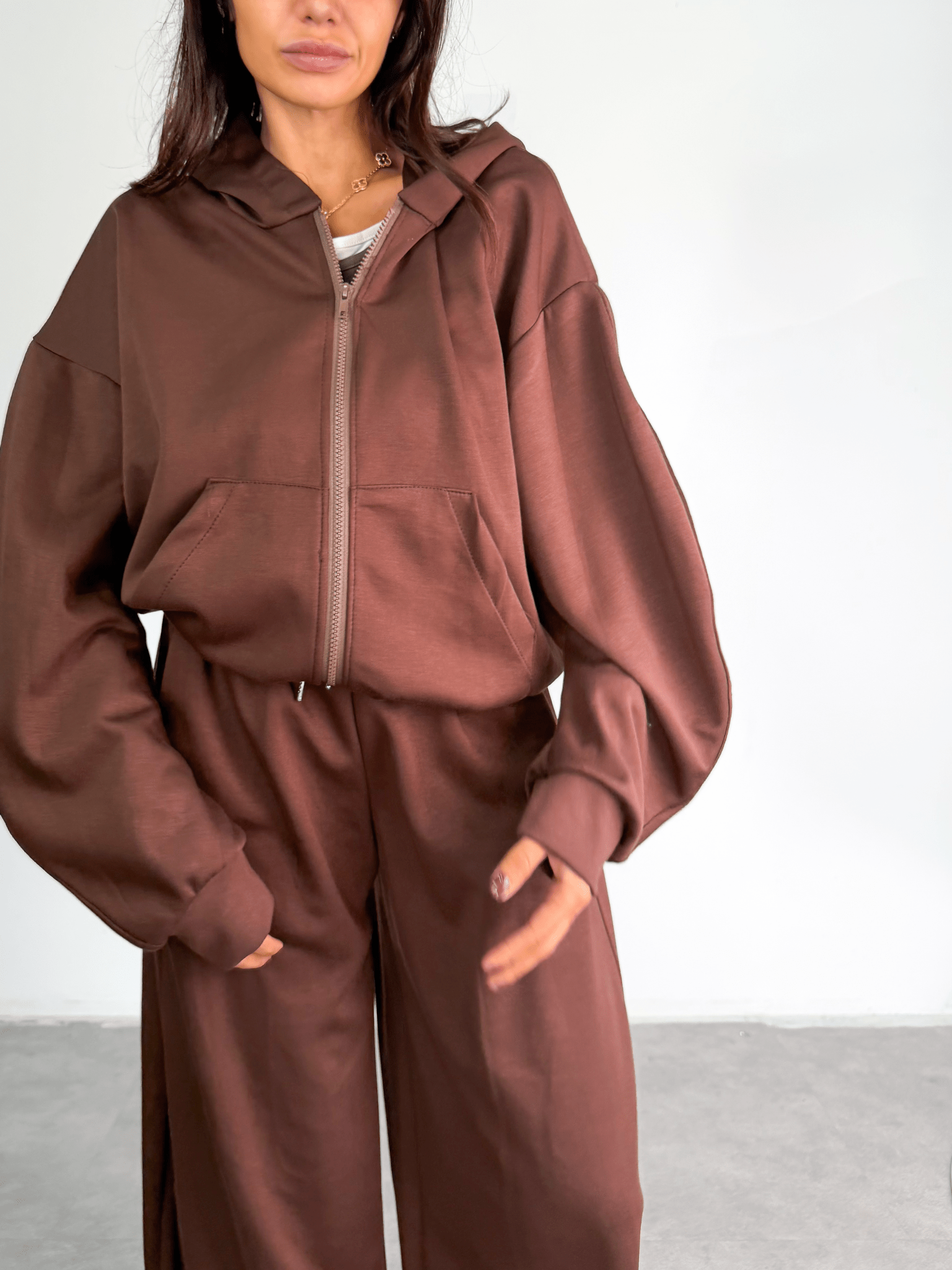 Felpa Wide Arm - Marrone - SAINTH