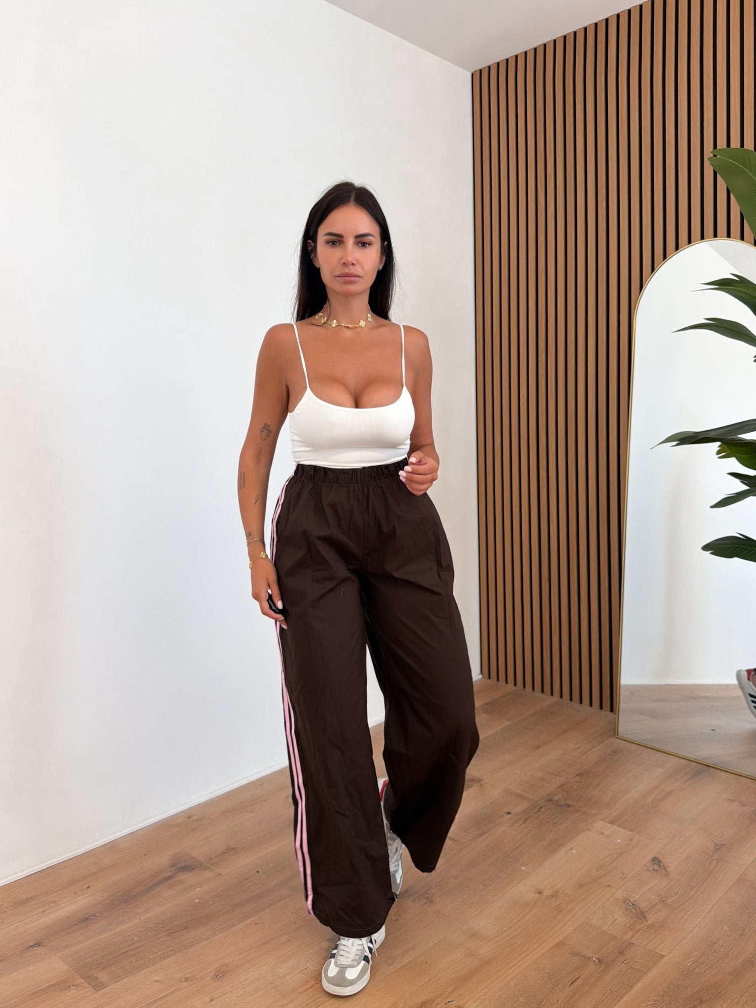 Pantalone Parachute - Marrone Rosa - SAINTH