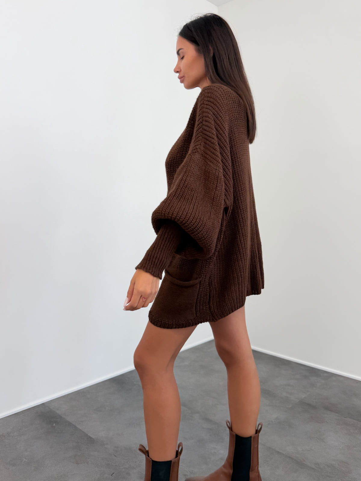 Maxi Cardigan - Marrone