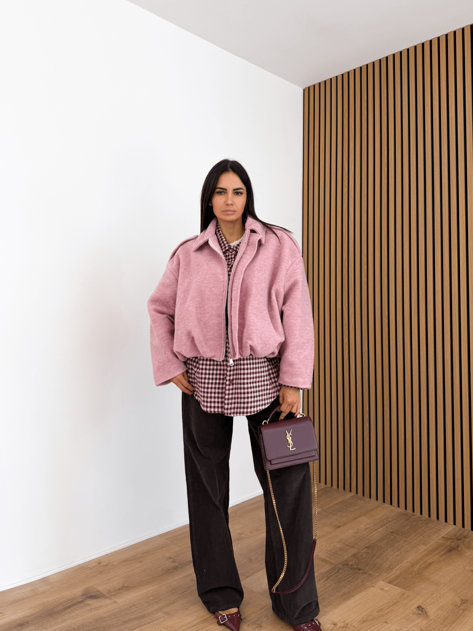 Pantalone Costine Palazzo - Marrone - SAINTH