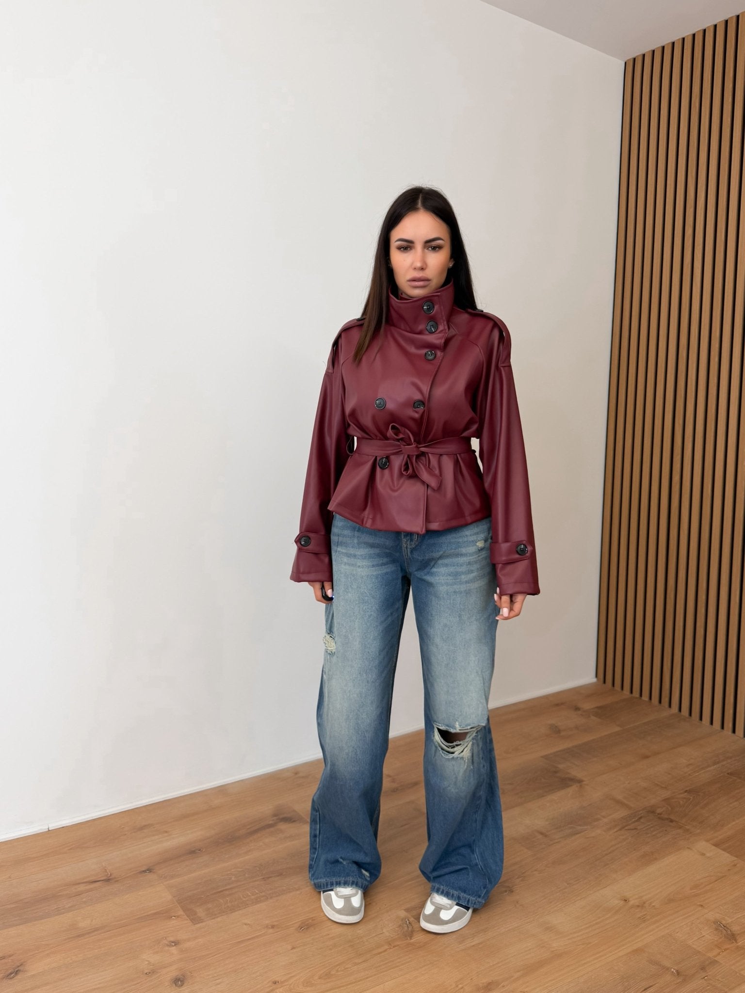 Trench Collo Alto - Bordeaux - SAINTH