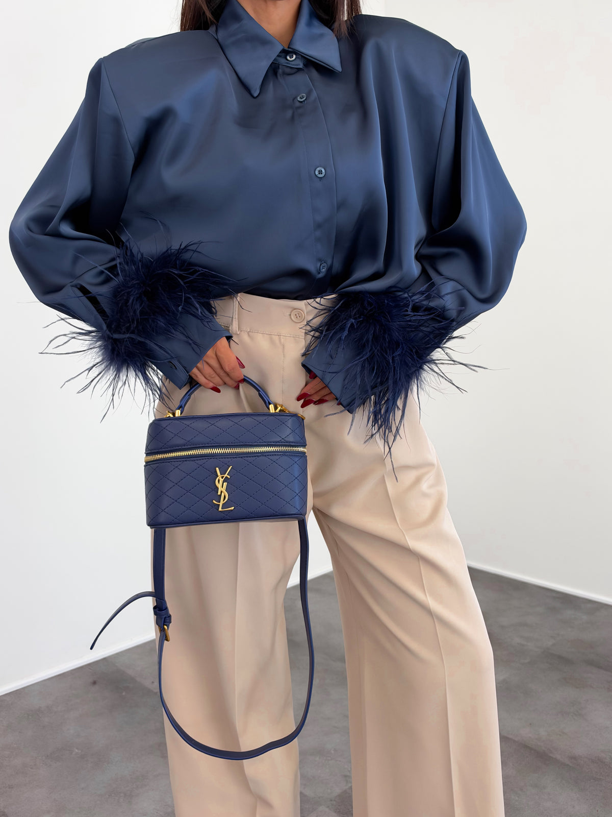 Camicia Plumette - Blu - SAINTH