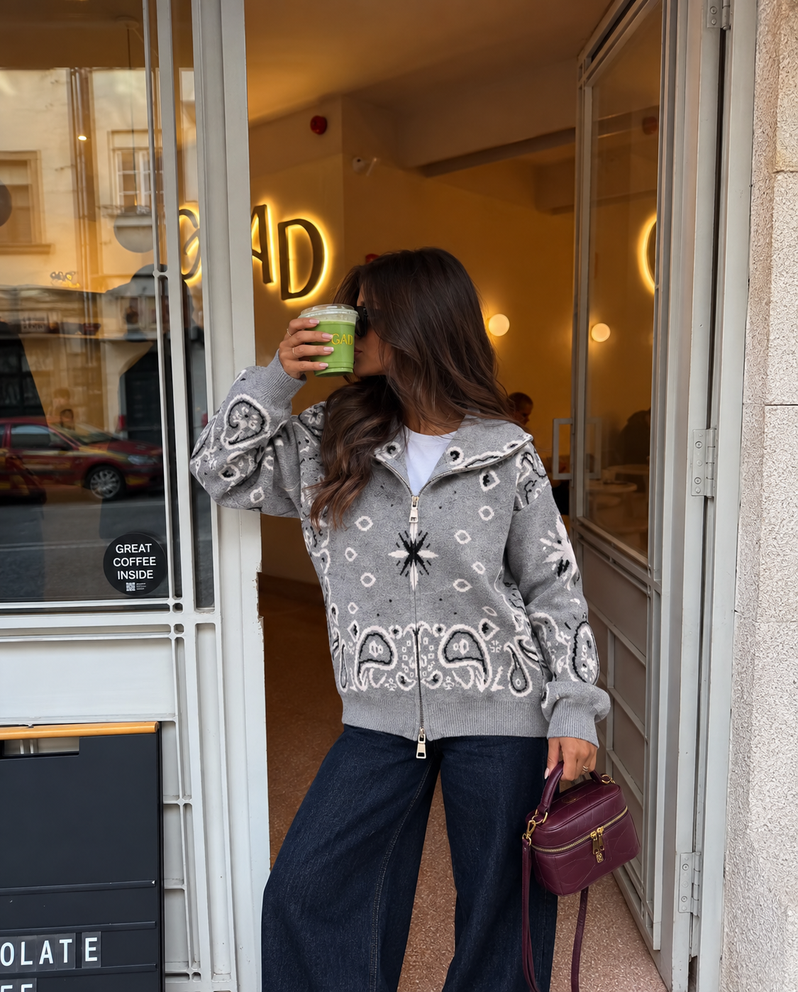 Pull Zip Trend - Grigio