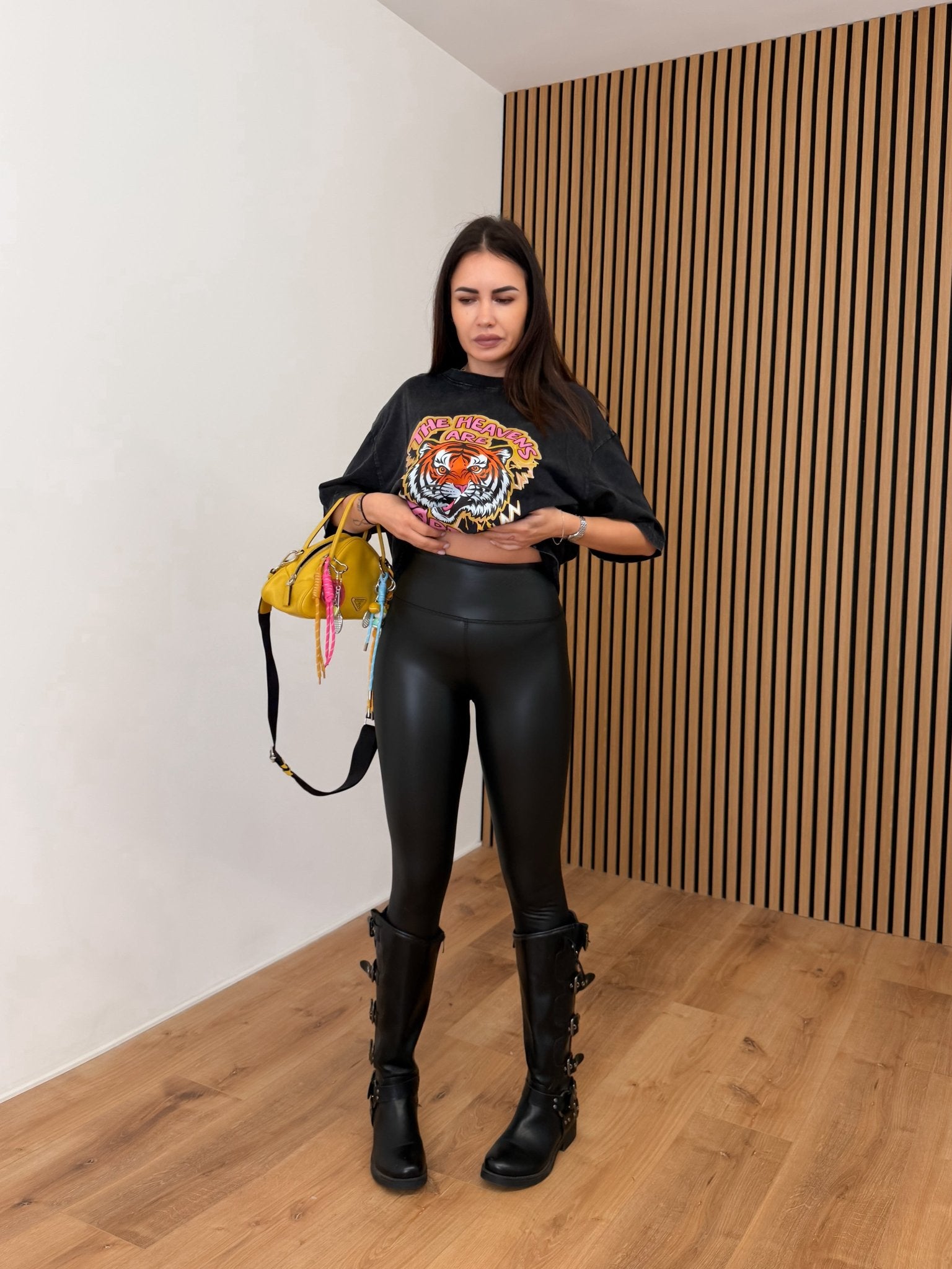 Leggings Ecopelle - Nero - SAINTH