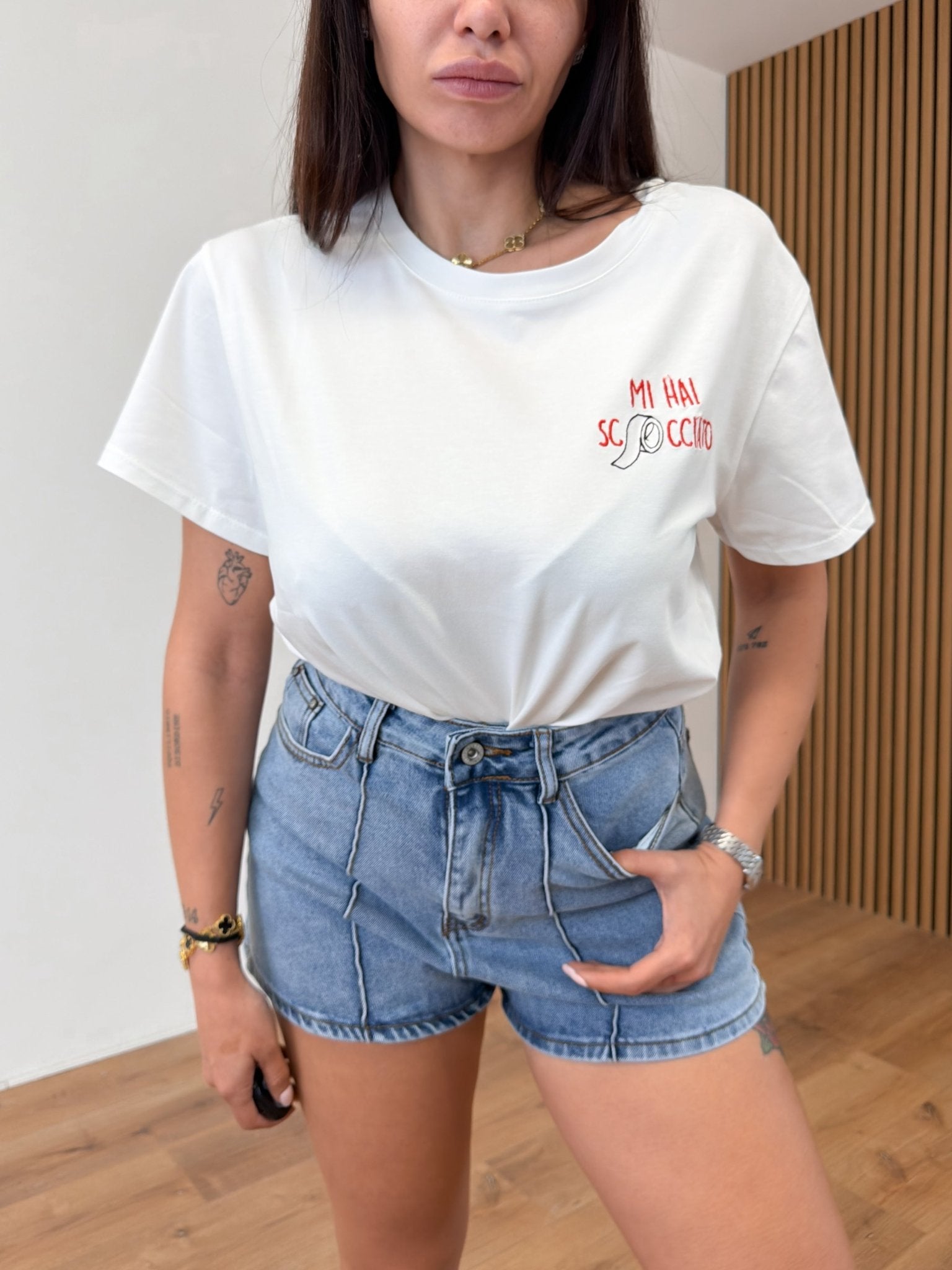 Shorts Line - Denim Chiaro - SAINTH