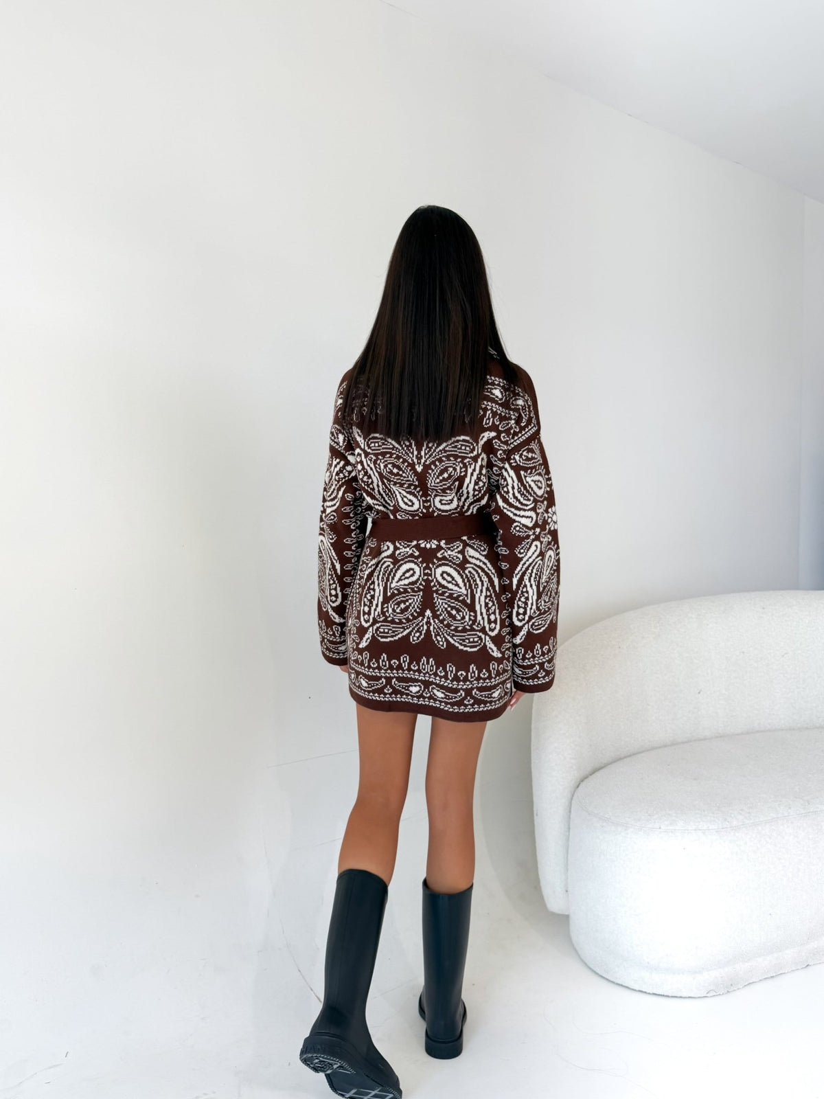Cardigan Azteco - Marrone Bianco - SAINTH
