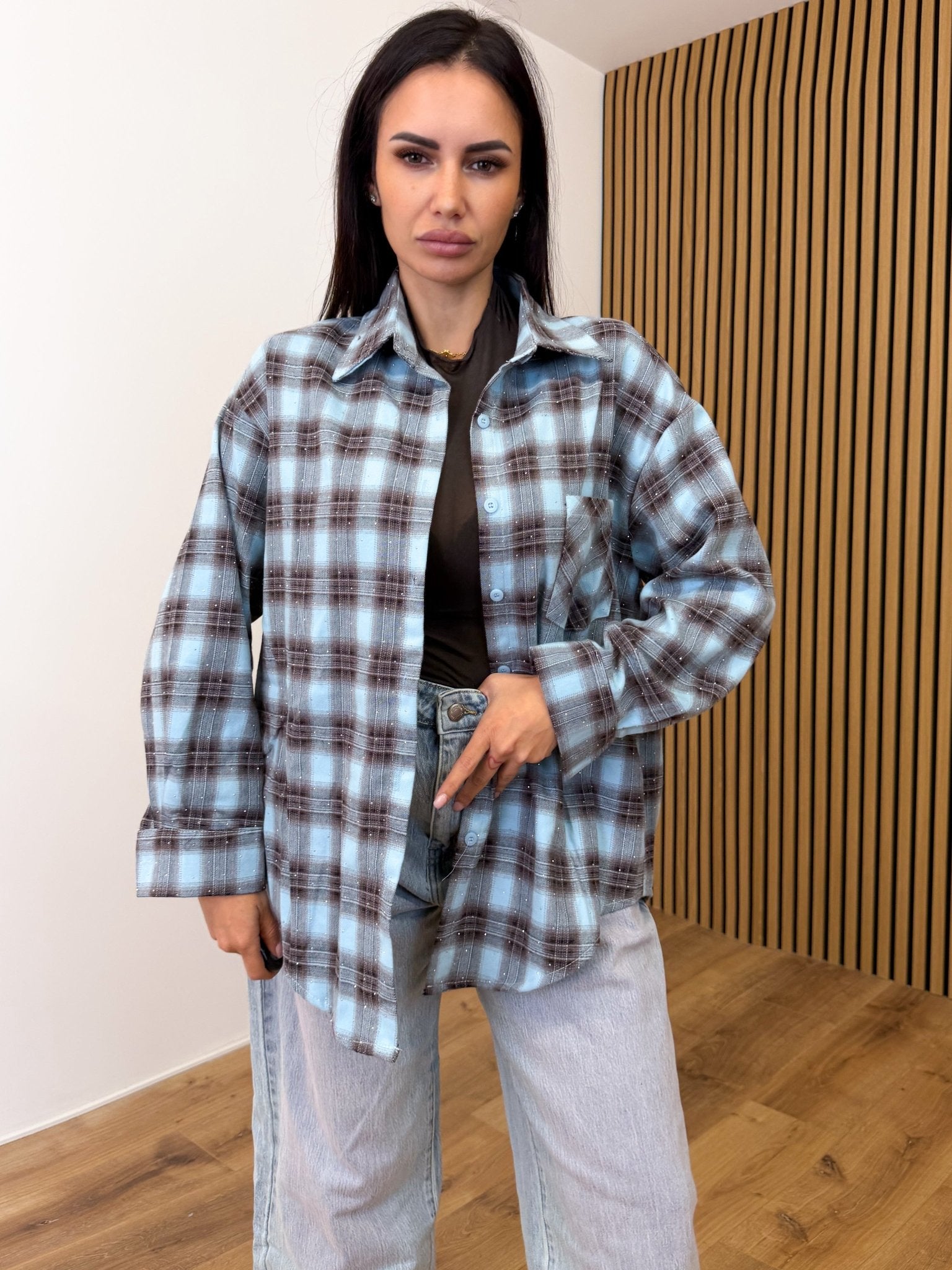 Maxi Camicia Other - Celeste - SAINTH