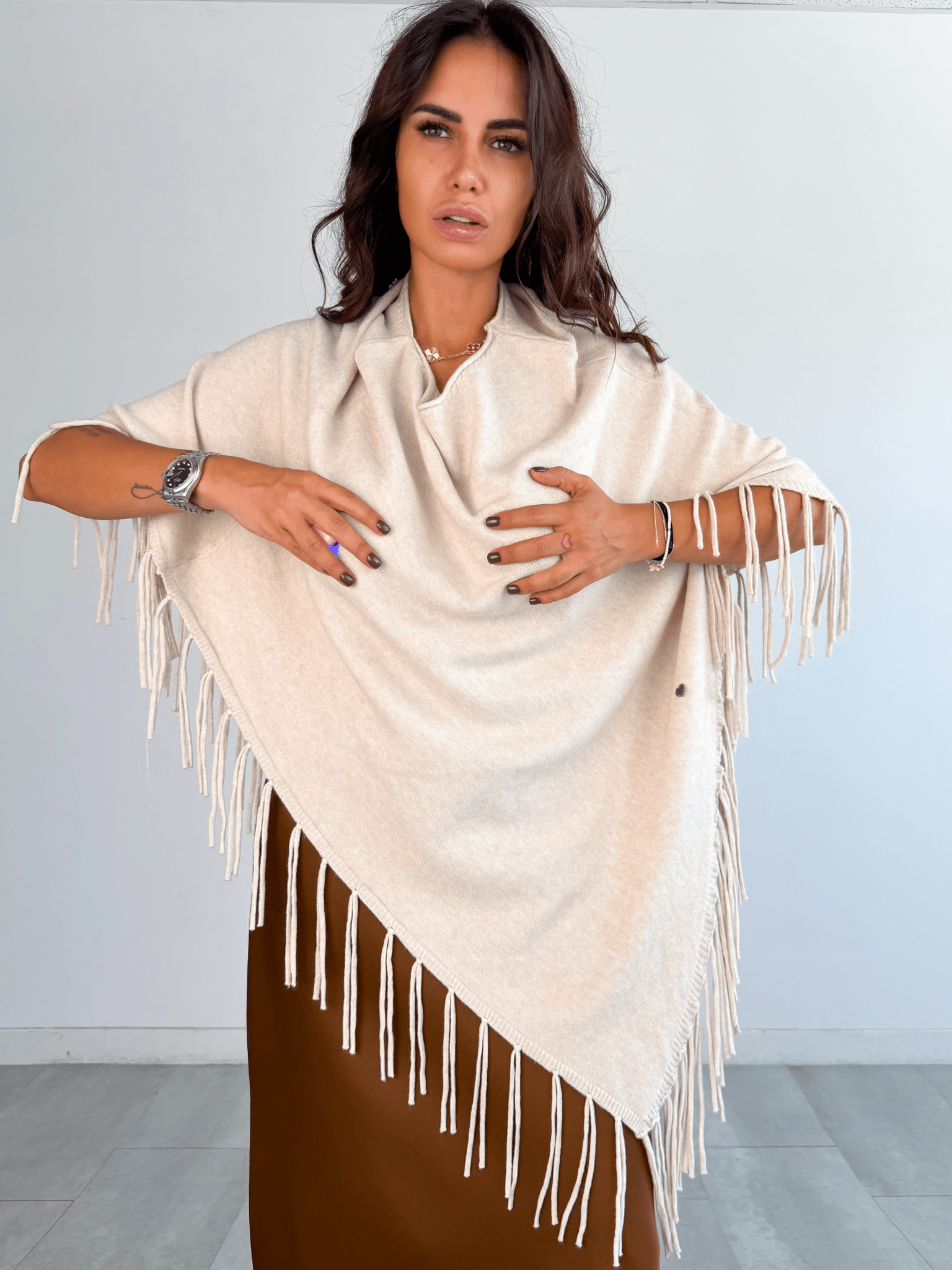 Gonna Fluide - Marrone - SAINTH