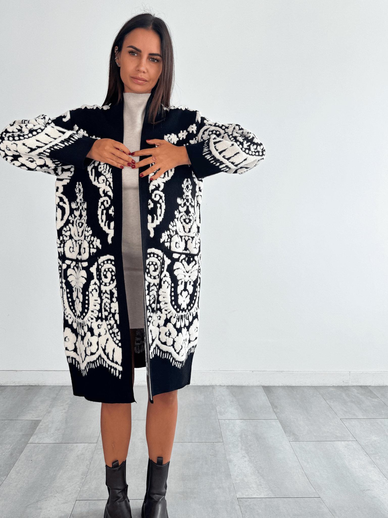 Cardigan Maiolica - Nero - SAINTH