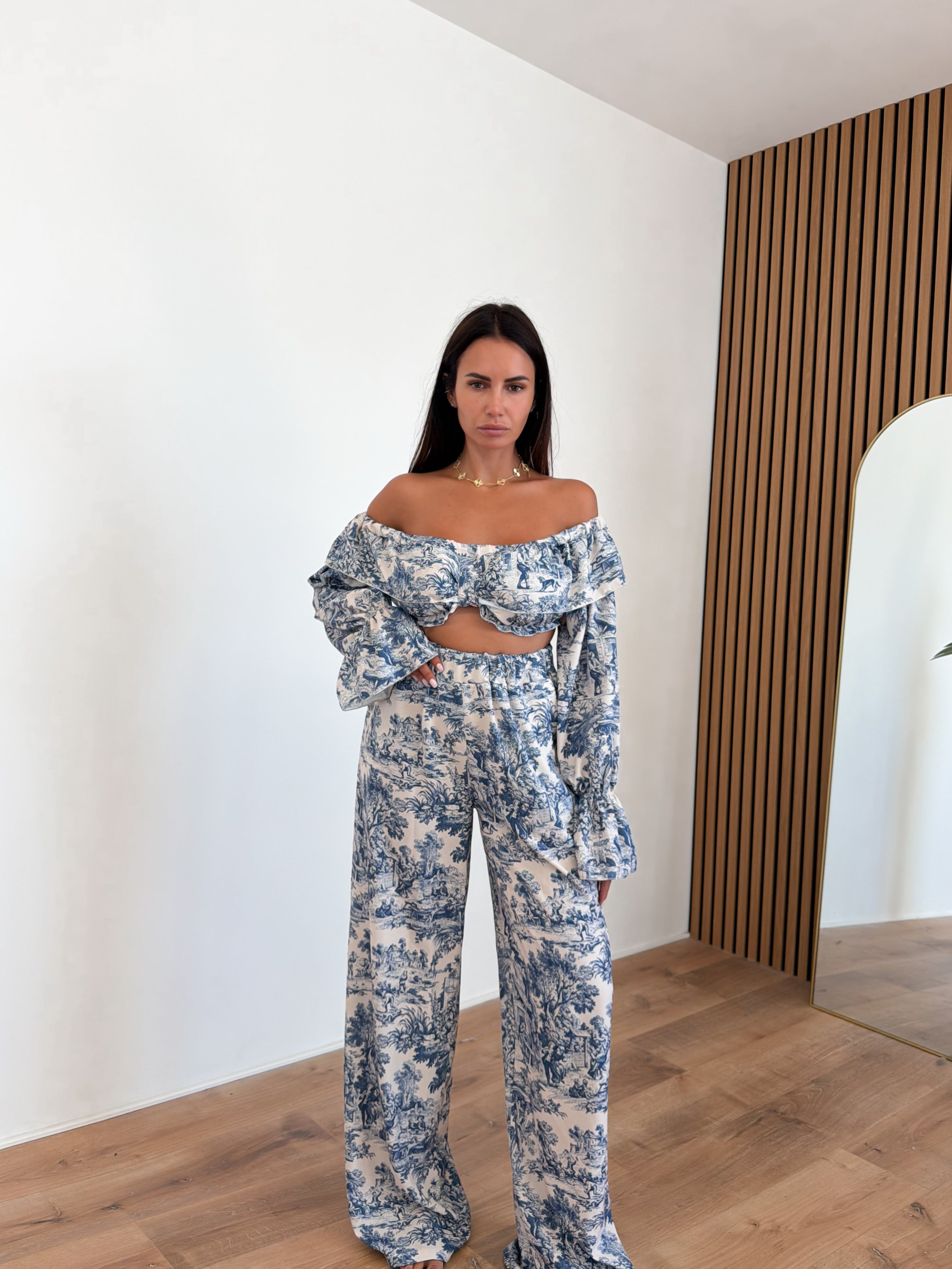 Coordinato Chantal - Bianco Blu