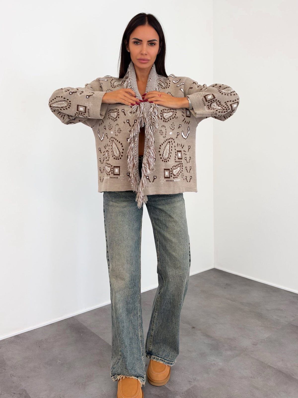 Cardigan Tribù - Burro - SAINTH