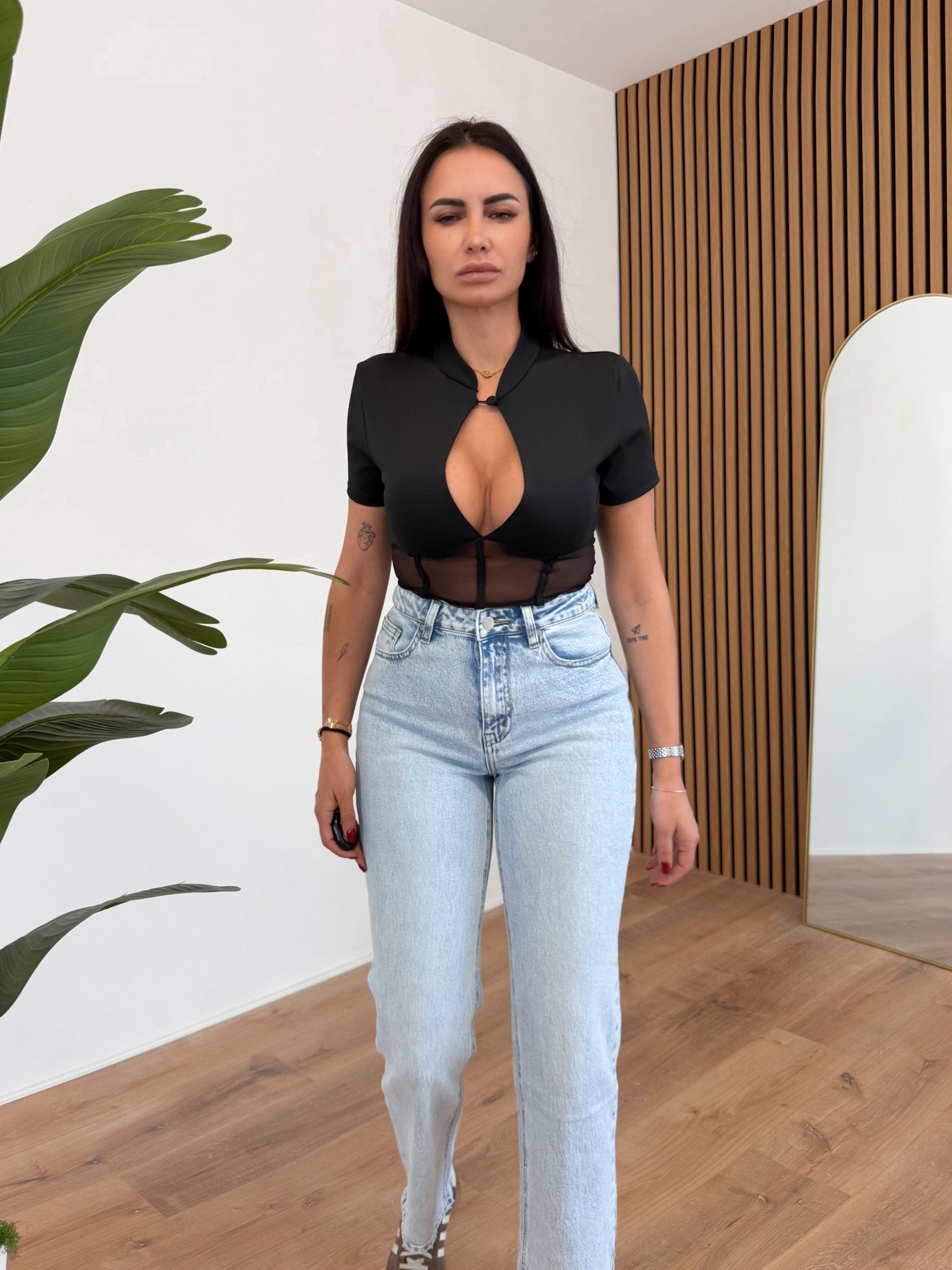 Top Trasparence - Nero - SAINTH