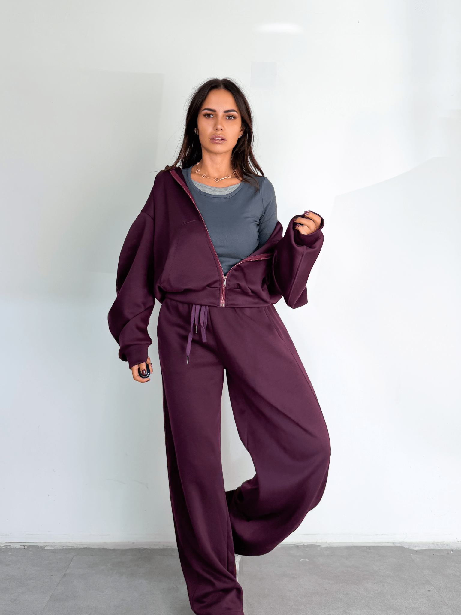 Felpa Wide Arm - Vinaccia - SAINTH