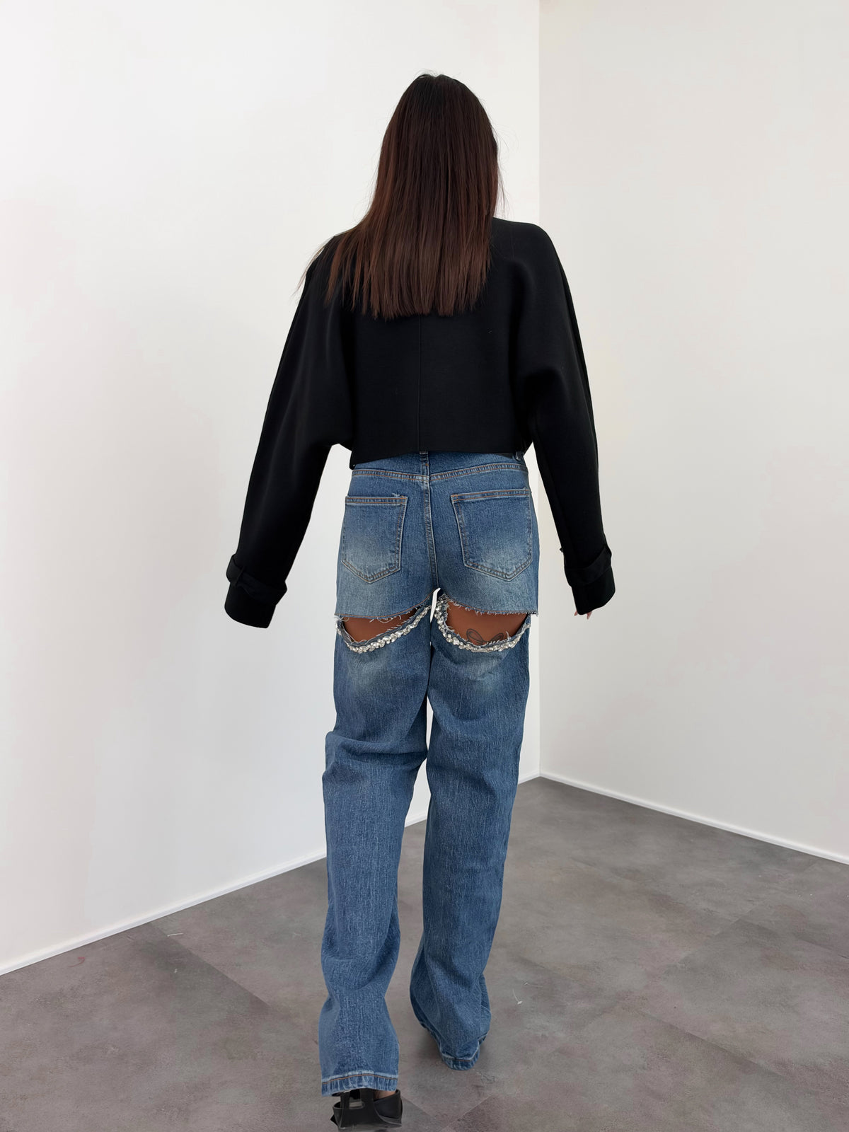 Cardigan Fibbia - Nero - SAINTH