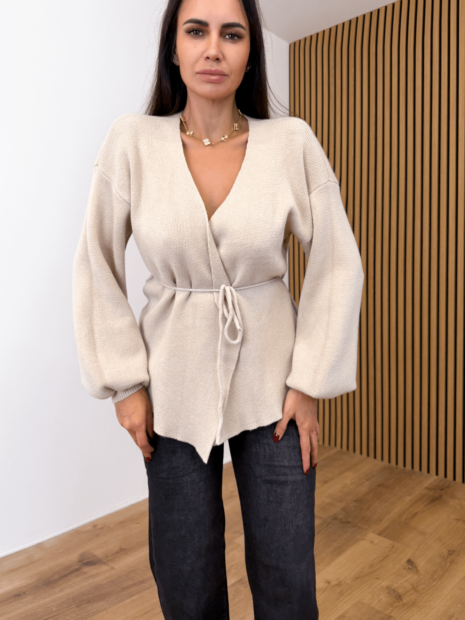Cardigan Haven - Beige - SAINTH
