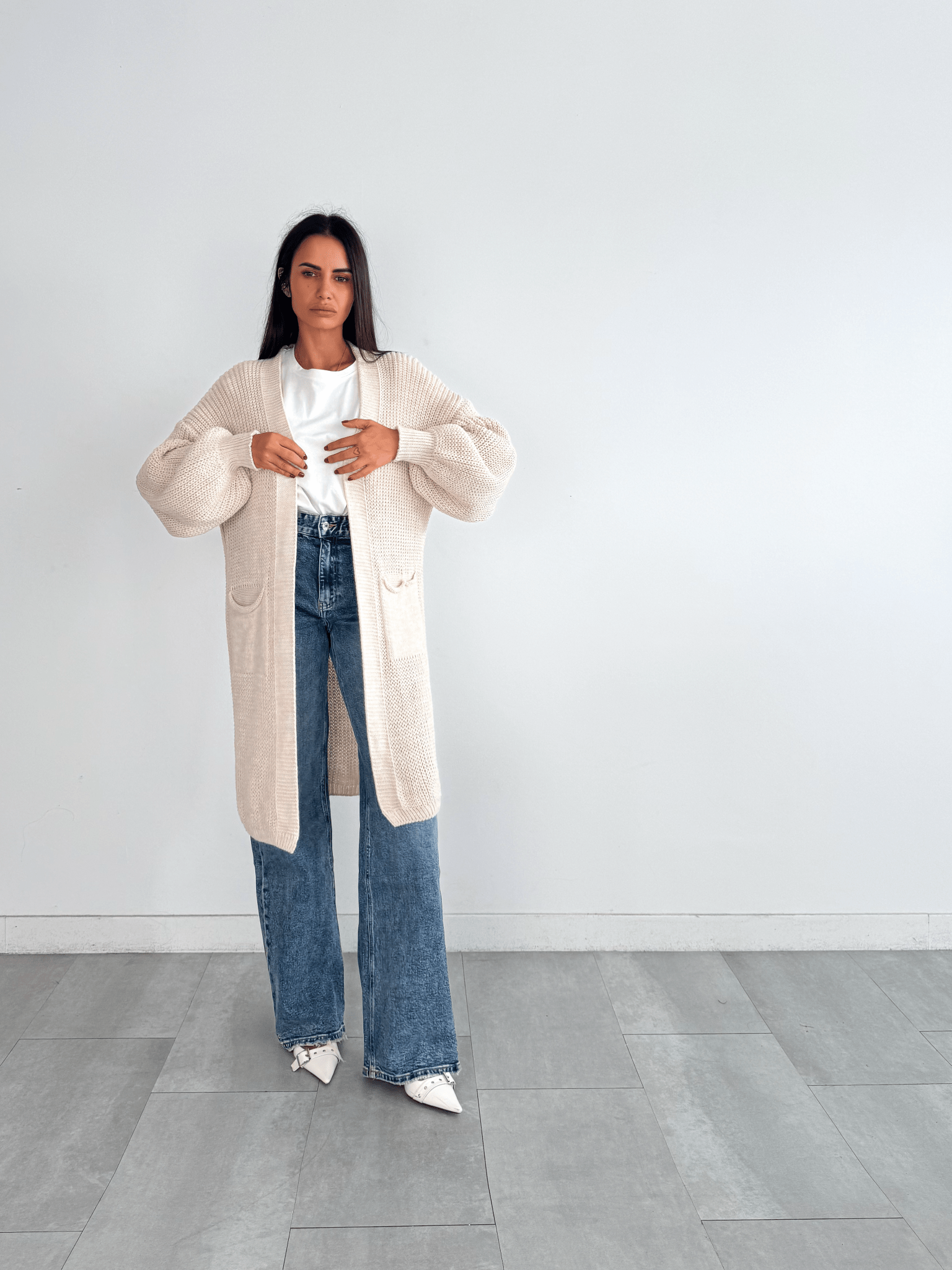 Cardigan Flamingo - Beige - SAINTH