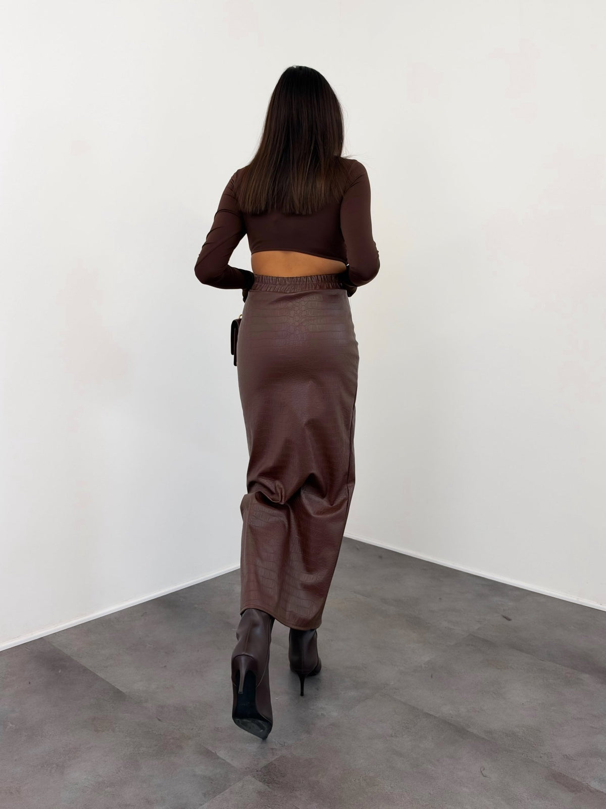 Maglia Crop Mono - Marrone - SAINTH