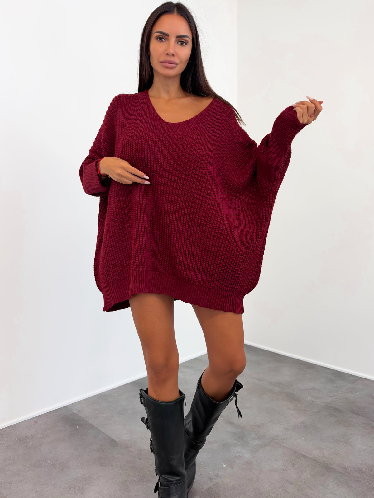 Maxi Pull - Bordeaux