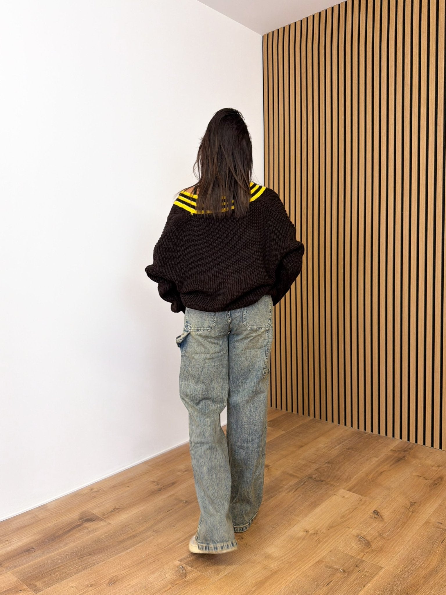 Cardigan Cambridge - Nero e Giallo - SAINTH