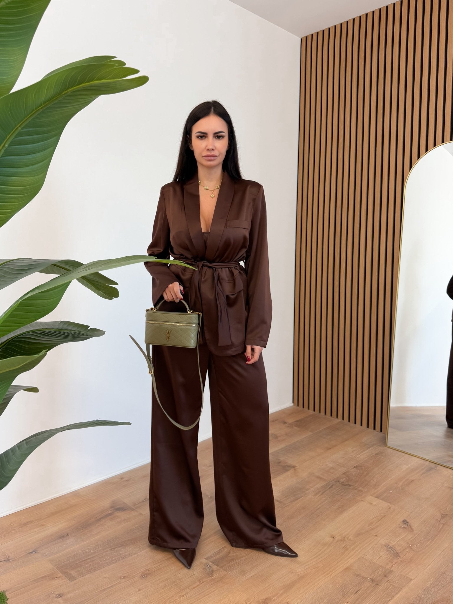 Coordinato Satin - Marrone - SAINTH