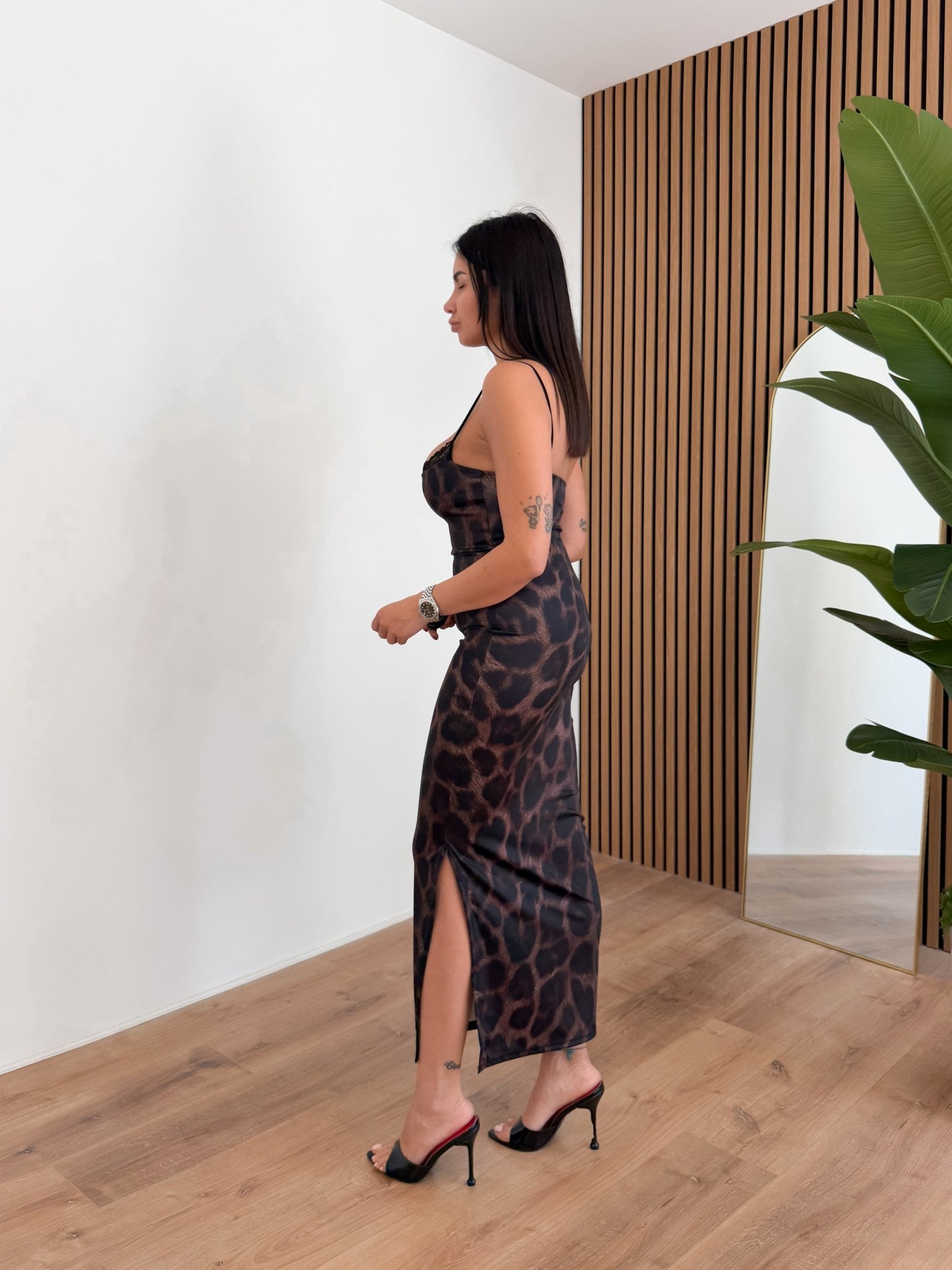 Abito Sensual - Leopardato Scuro - SAINTH