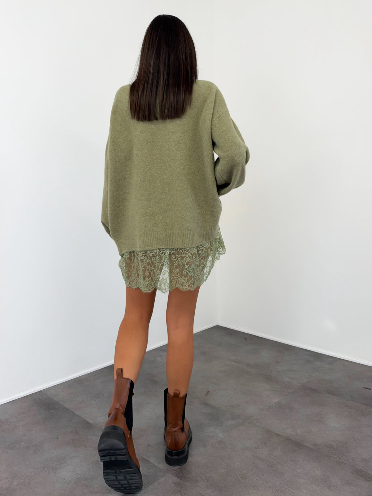 Abito Pull Pizzo - Army Green