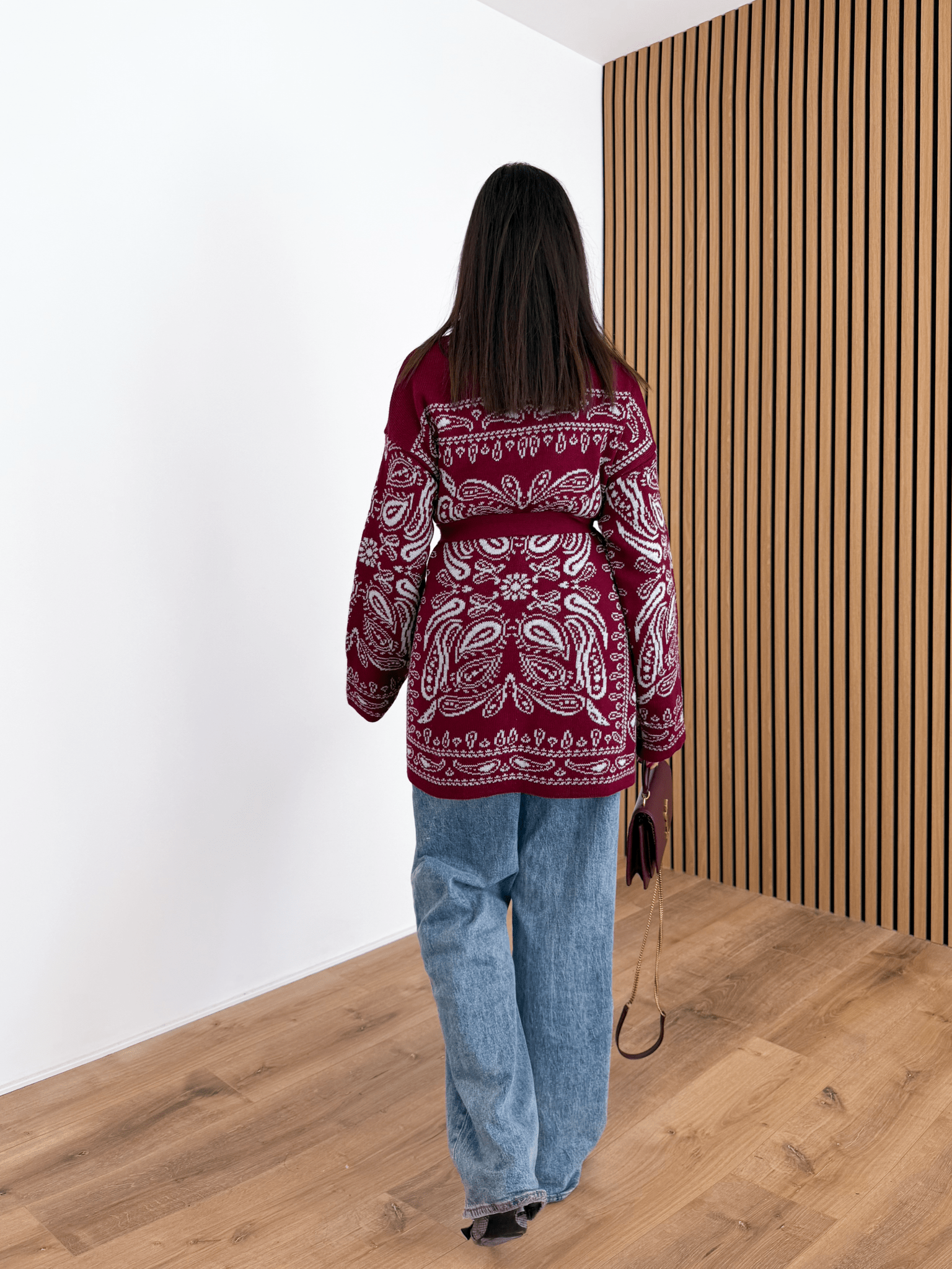 Cardigan Azteco - Bordeaux - SAINTH