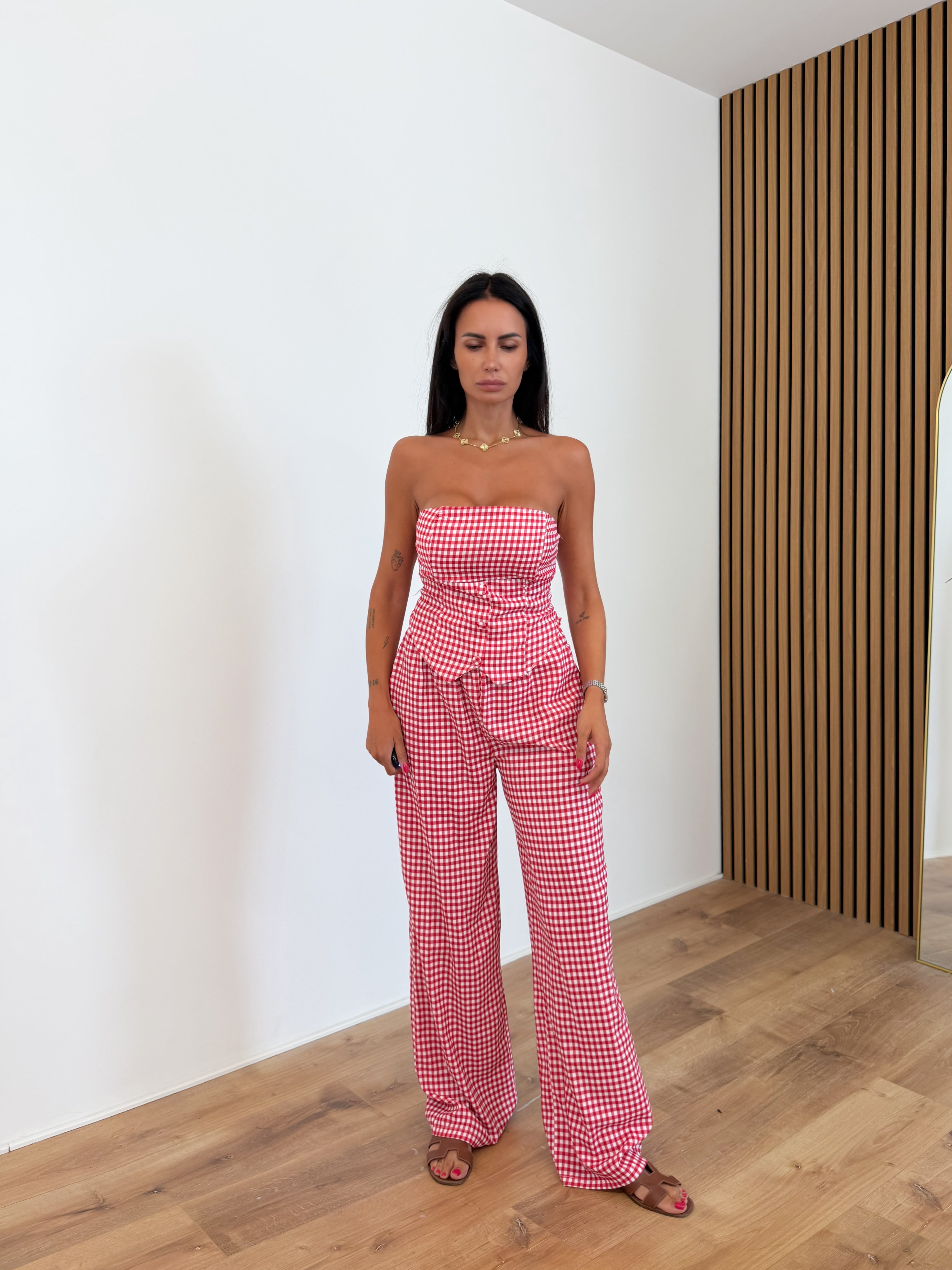 Coordinato Quadrucci - Rosso