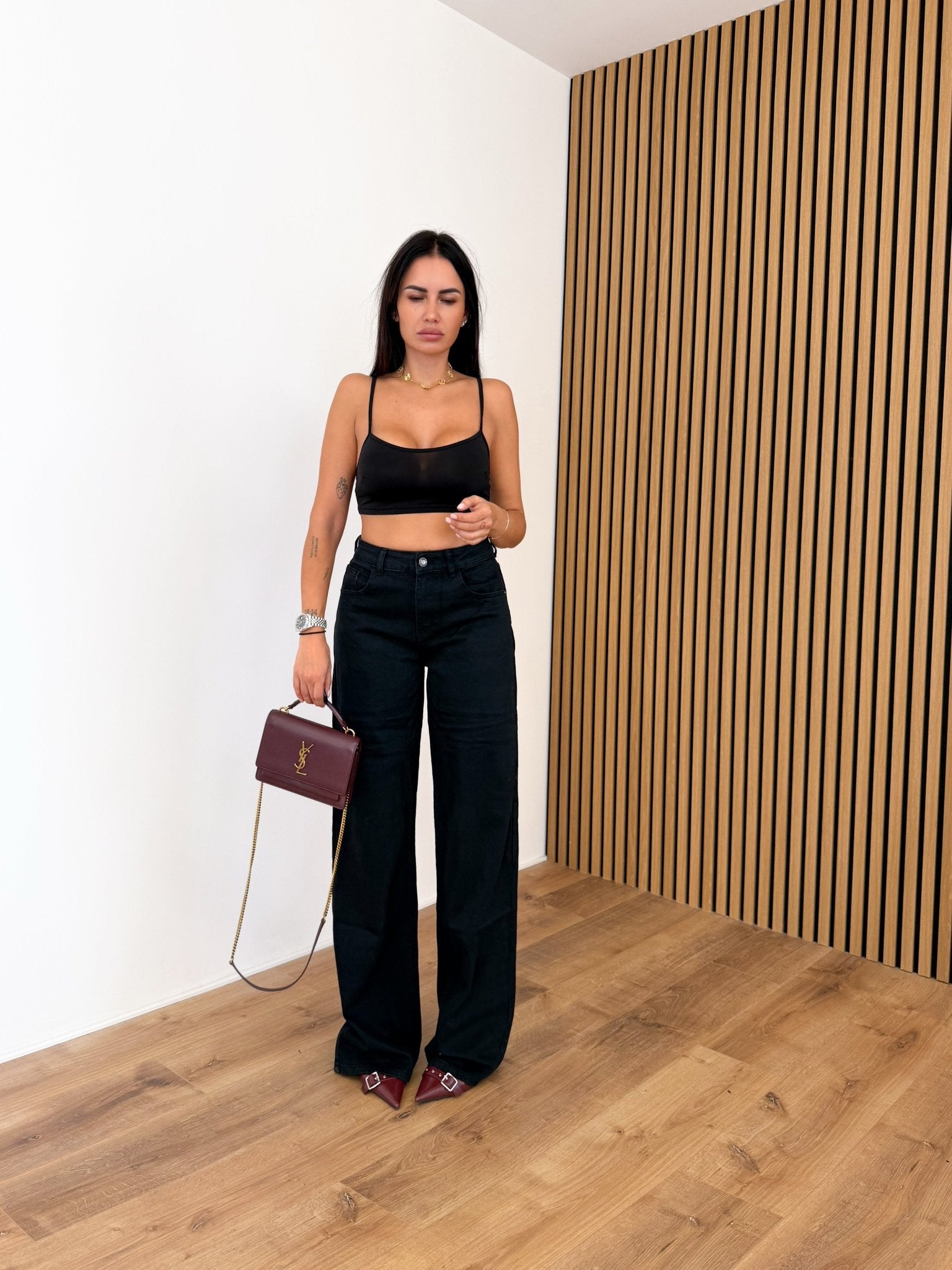 Jeans Palazzo Jazz - Nero - SAINTH