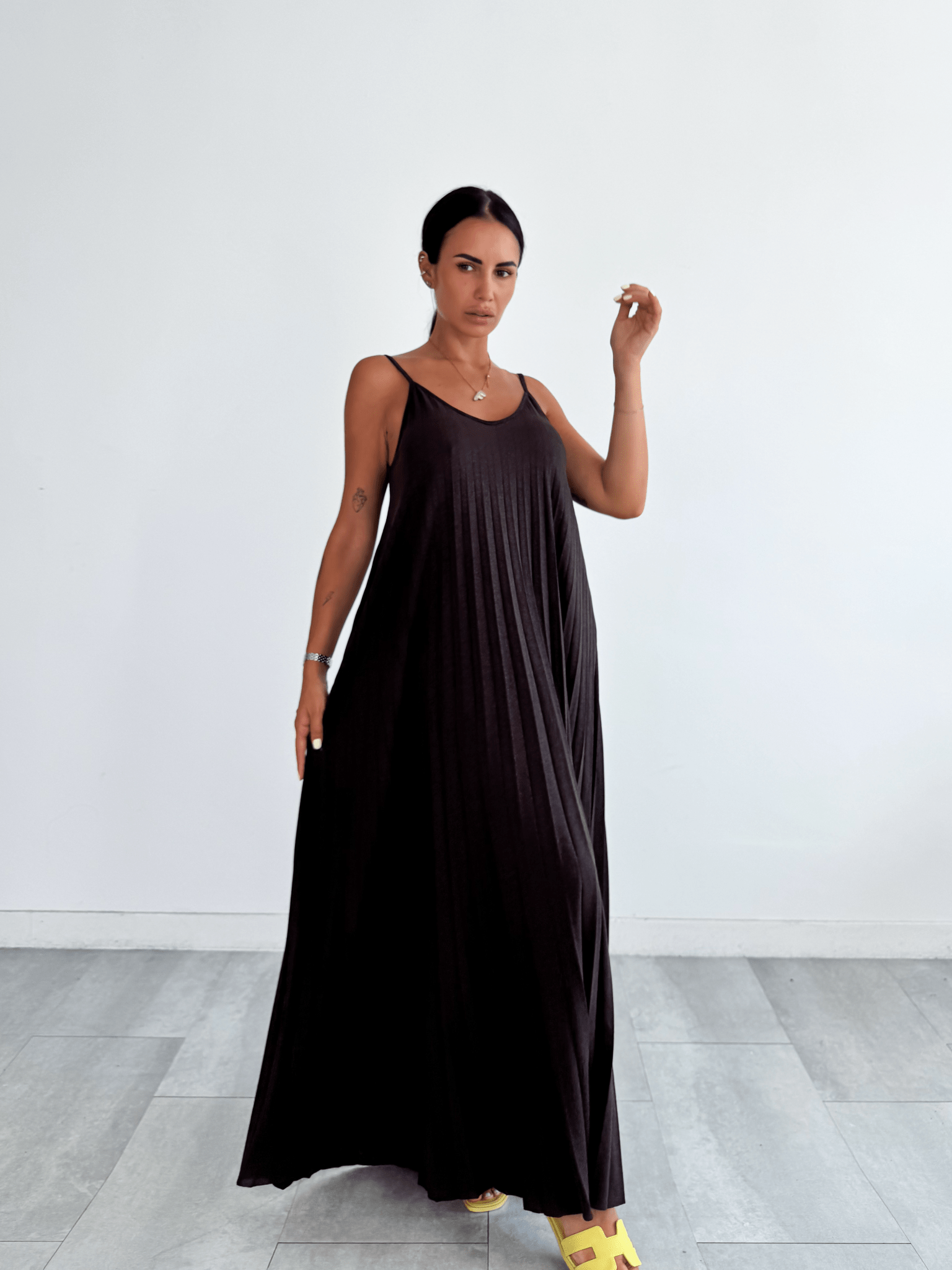 Abito Pliss - Marrone