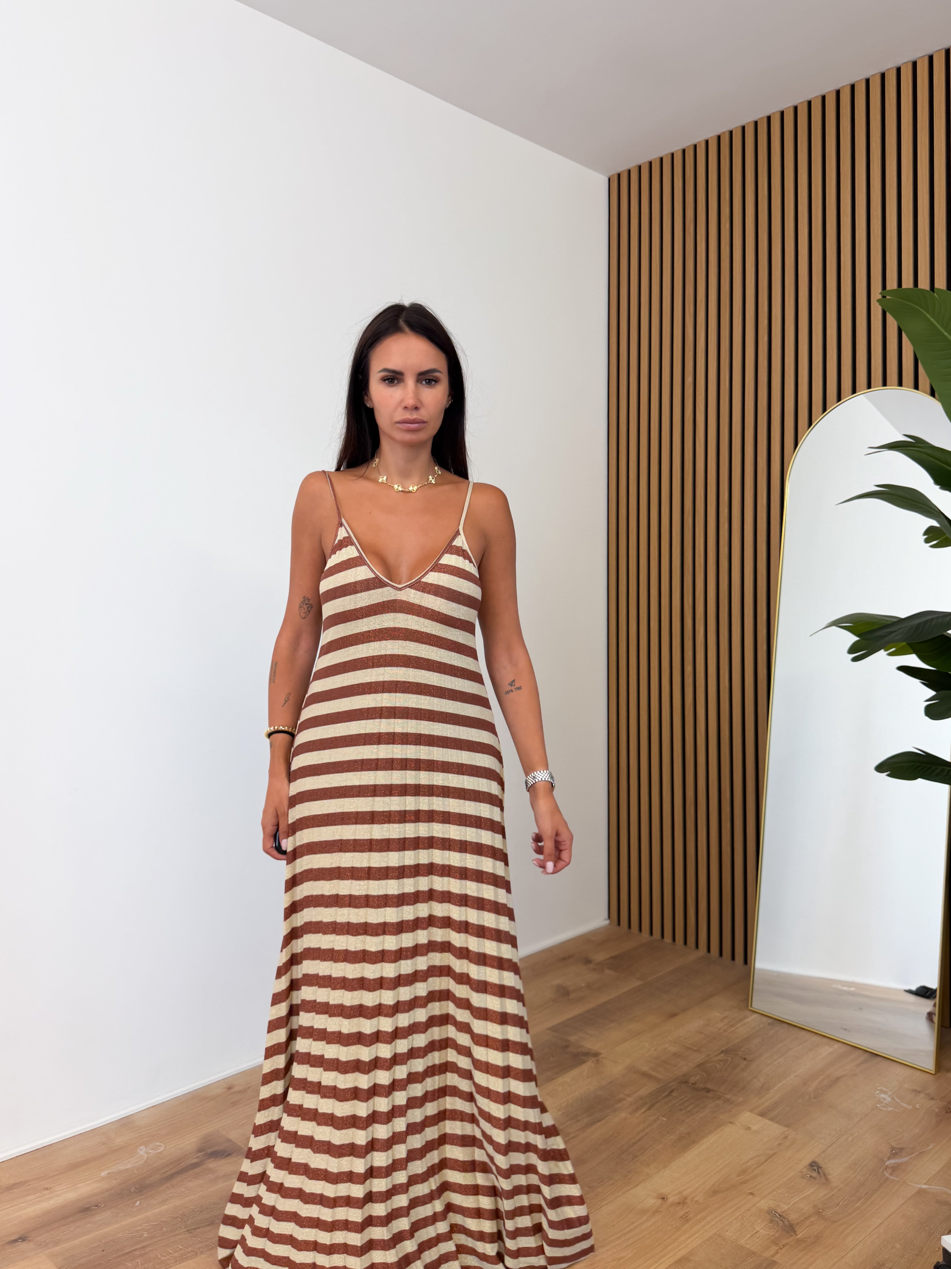 Abito Shine - Beige Marrone