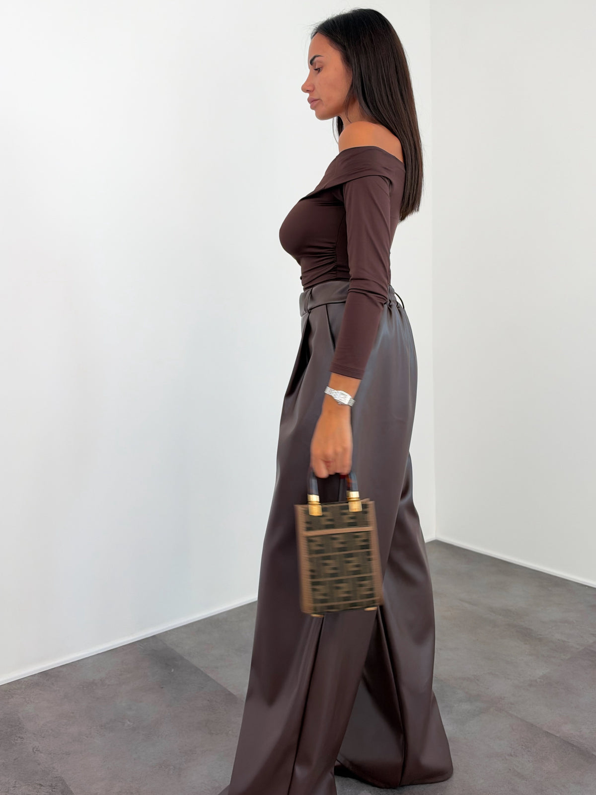 Pantalone Fluid - Marrone - SAINTH