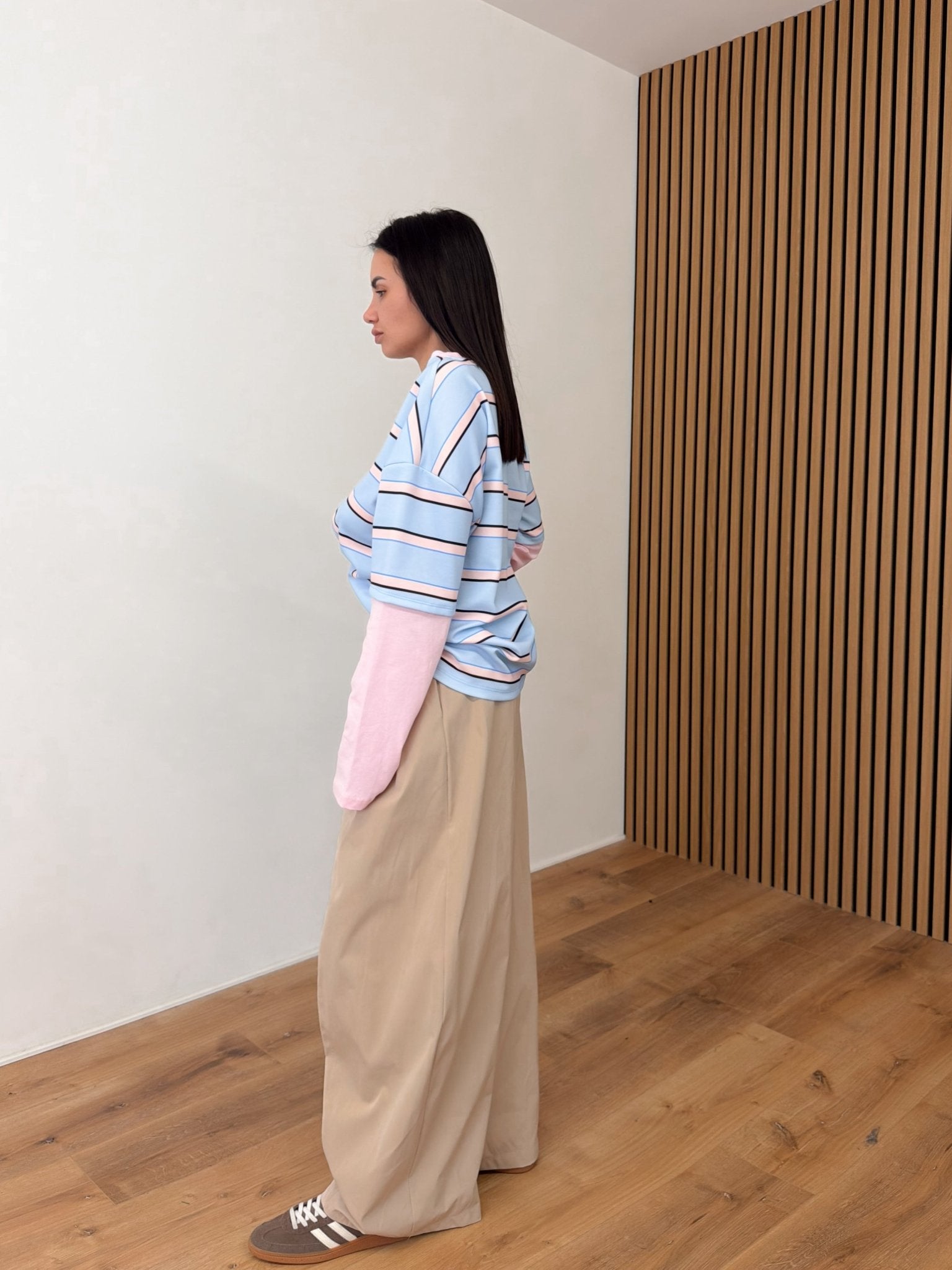 Maglia Skater - Celeste e Rosa - SAINTH