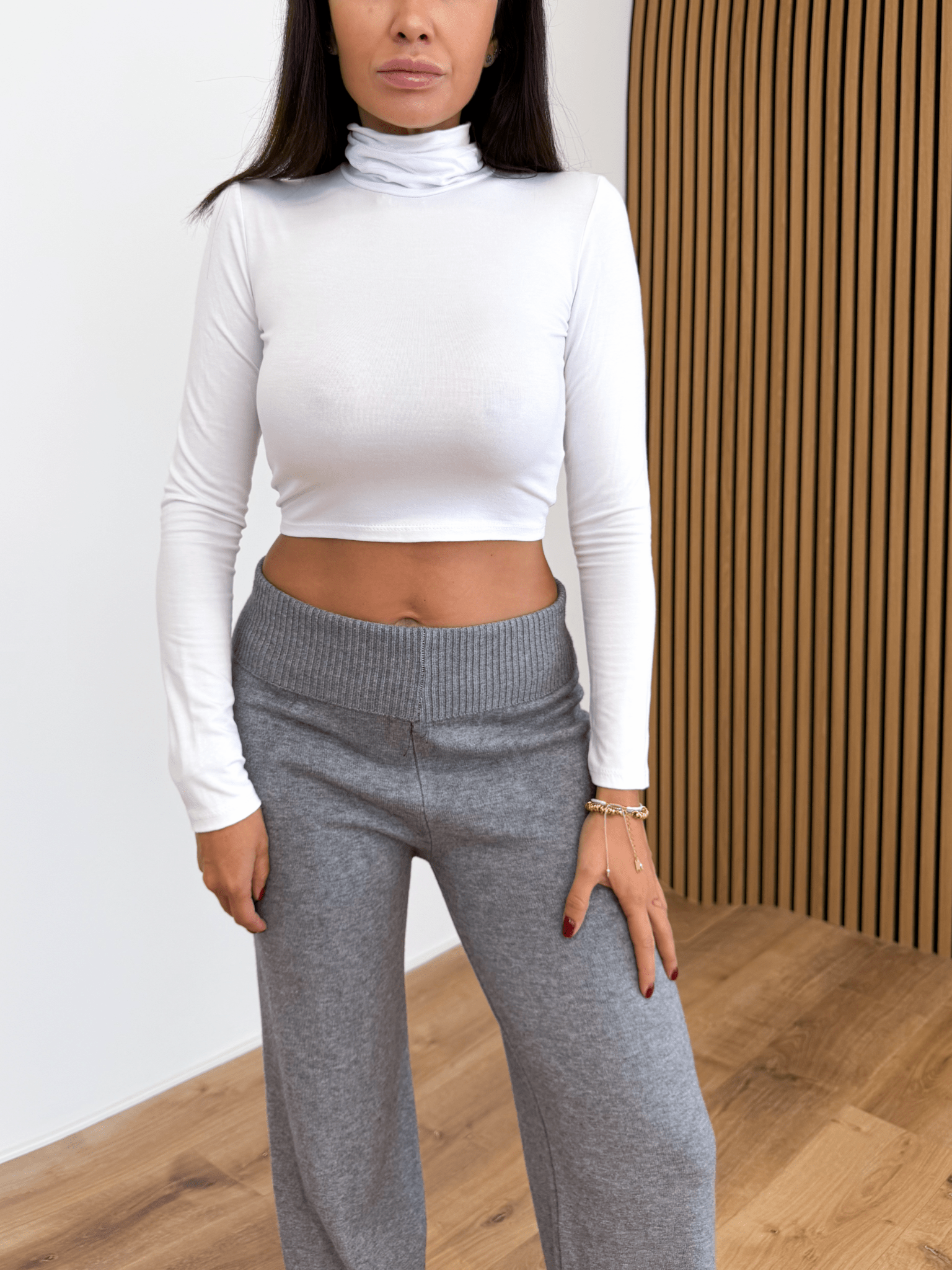 Dolcevita Crop Collo Alto - Bianco - SAINTH
