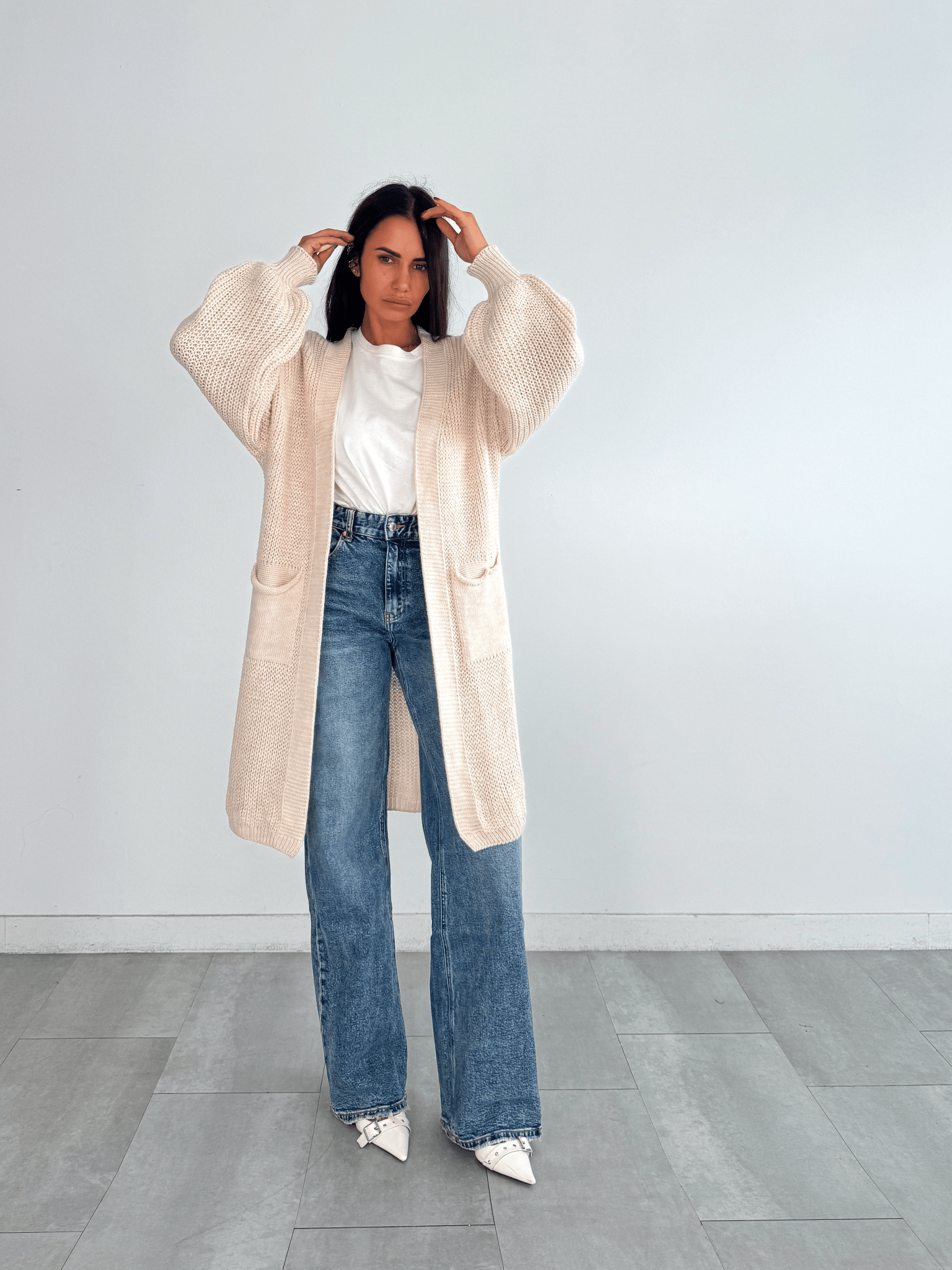 Cardigan Flamingo - Beige - SAINTH