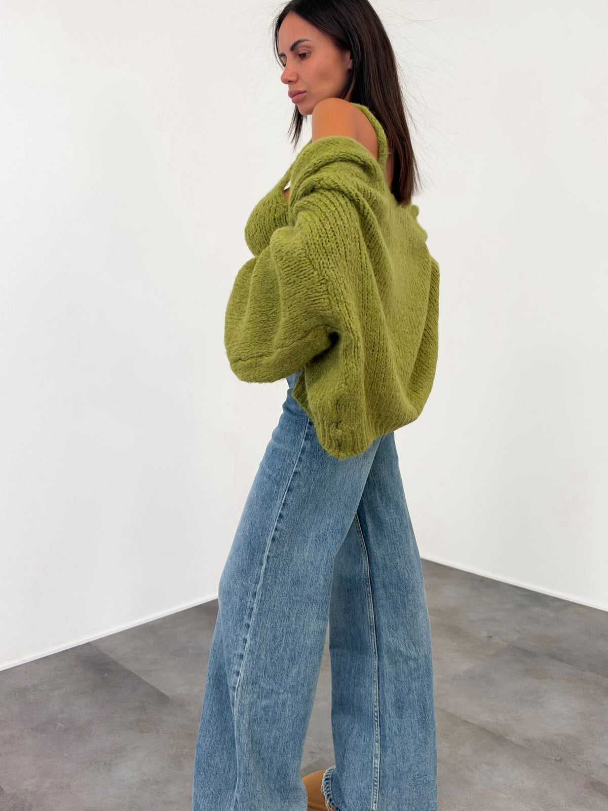 Set Top + Cardigan - Verde - SAINTH