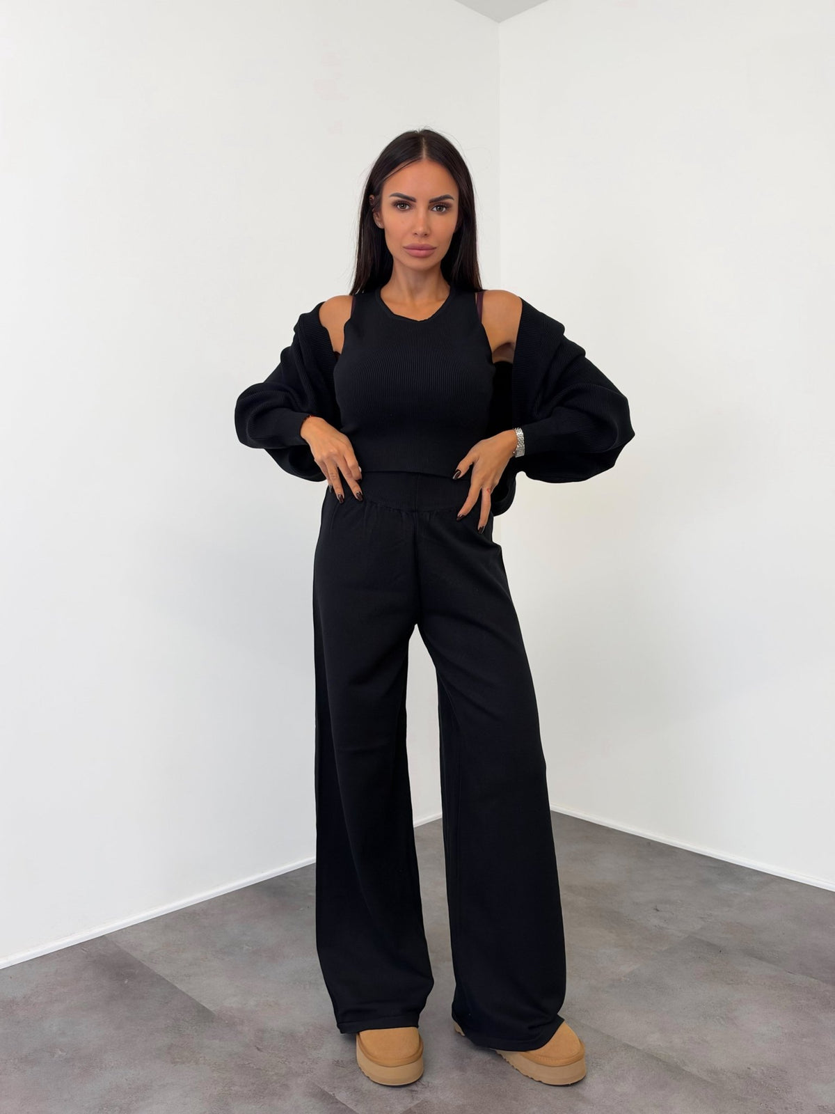 Coordinato Tris Lilà - Nero - SAINTH