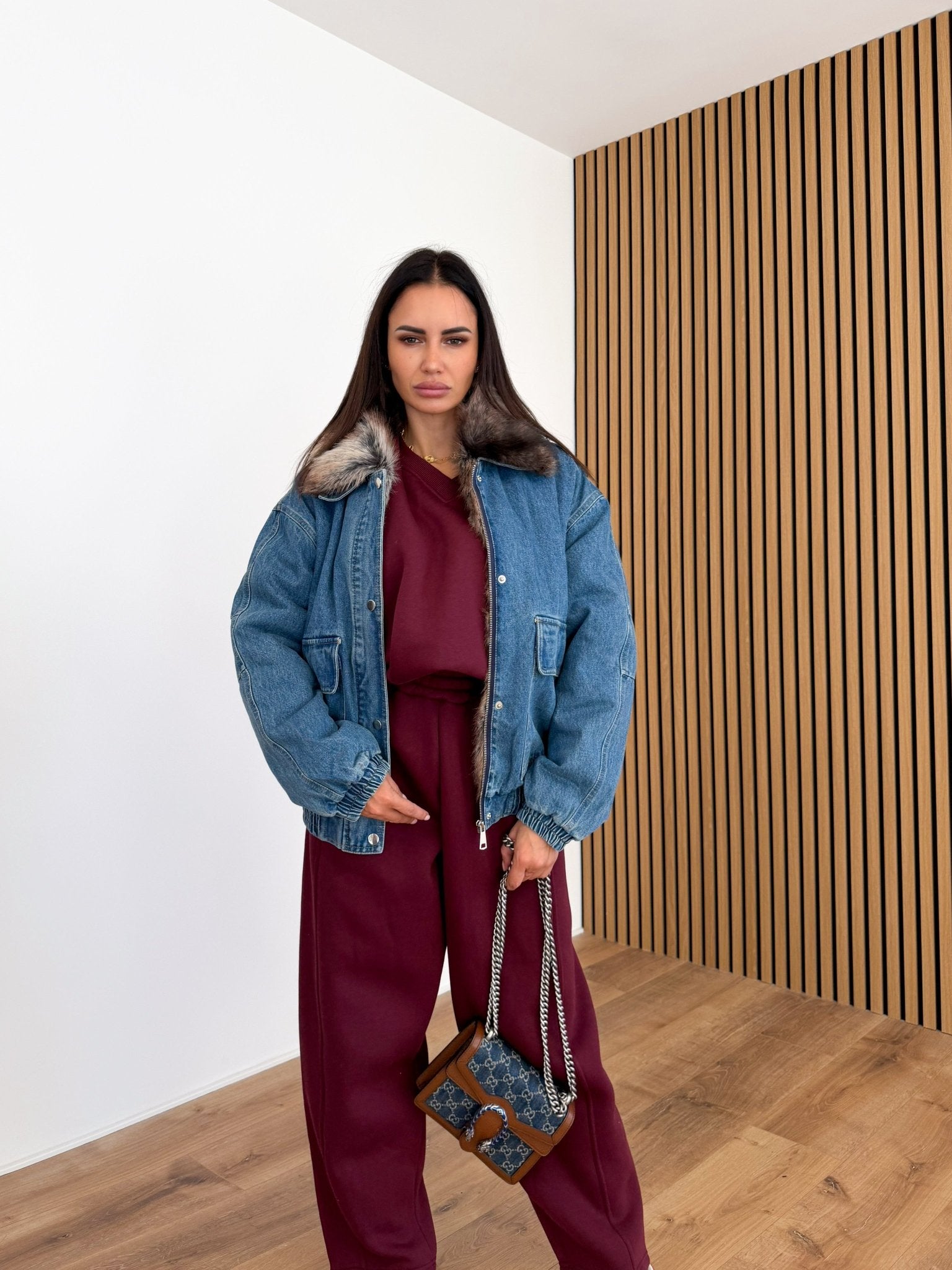 Giacchetto Bomber - Blu Denim - SAINTH