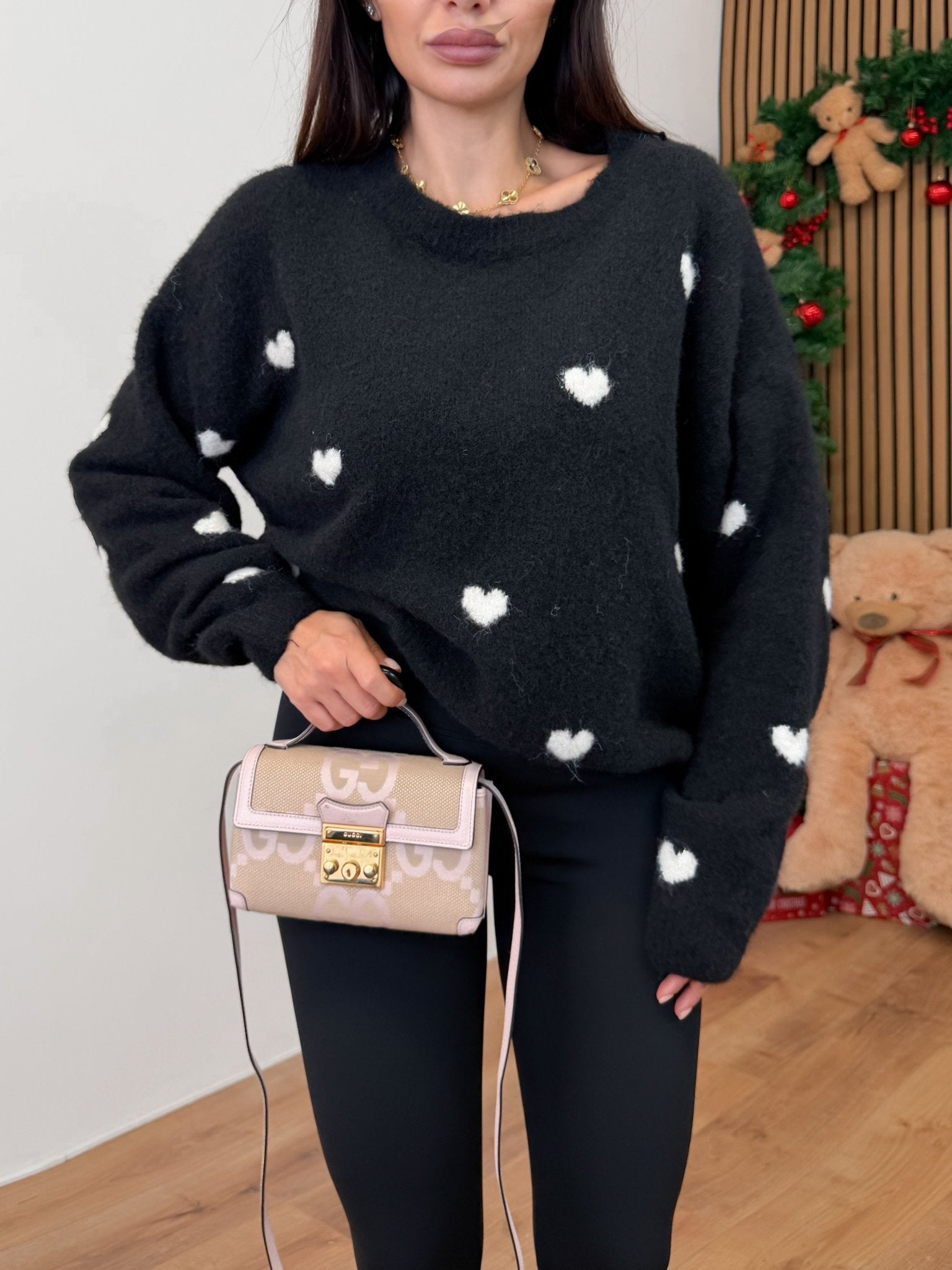 Pull Cuoricini - Nero - SAINTH