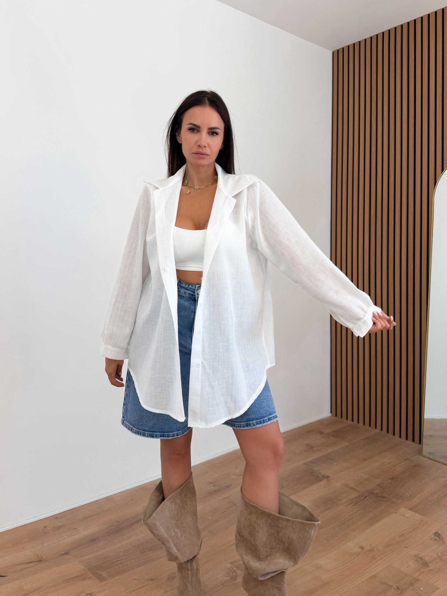 Camicia Filo D'argento - Bianca - SAINTH