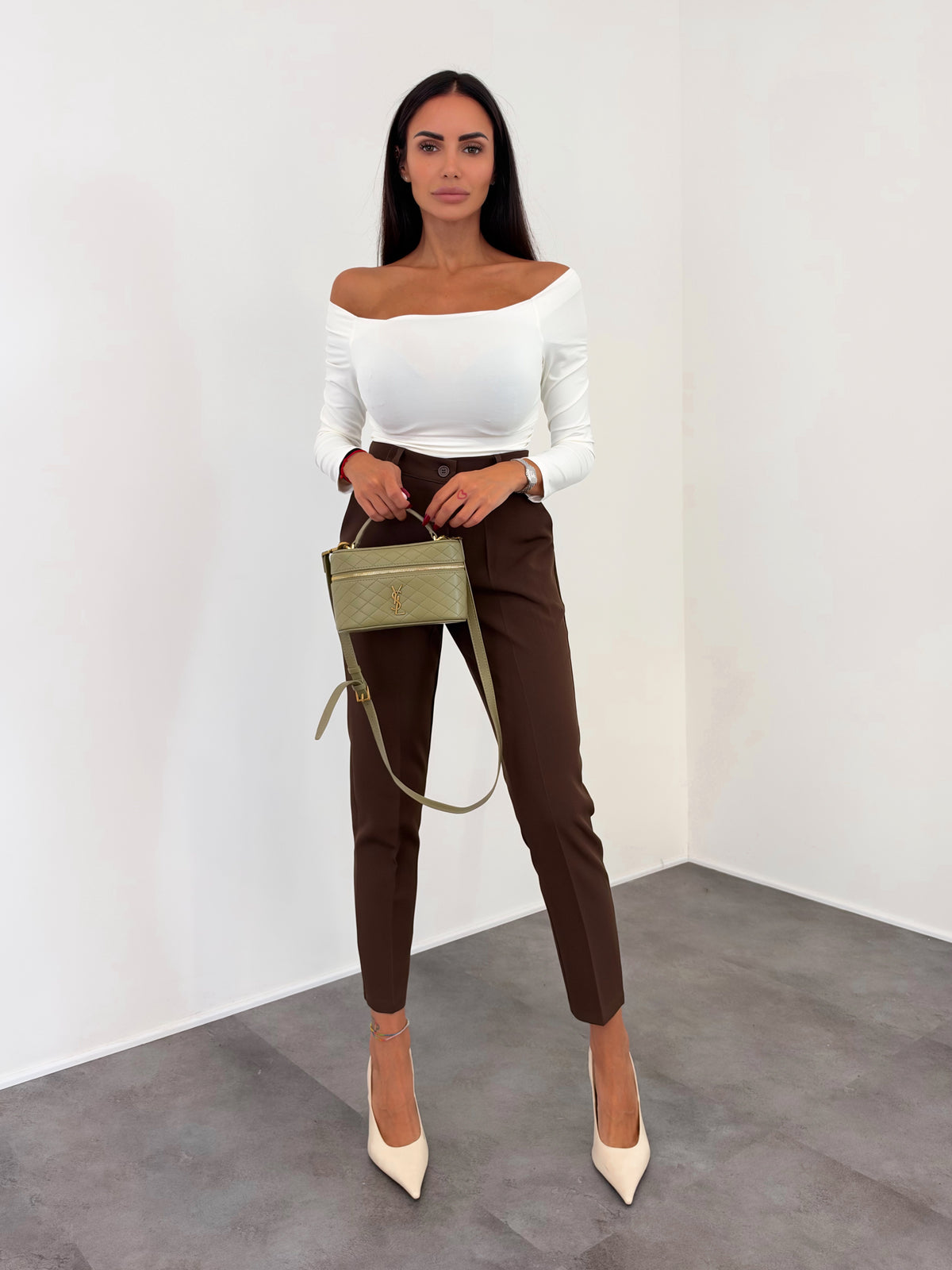 Pantalone Slim - Marrone