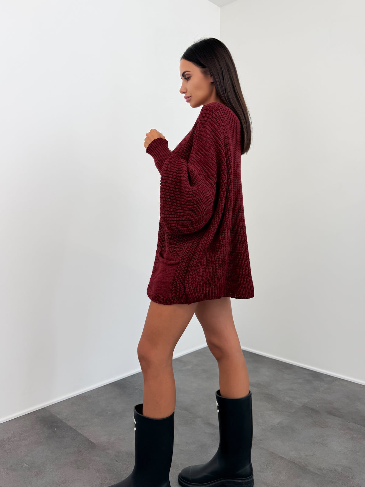Maxi Cardigan - Bordeaux