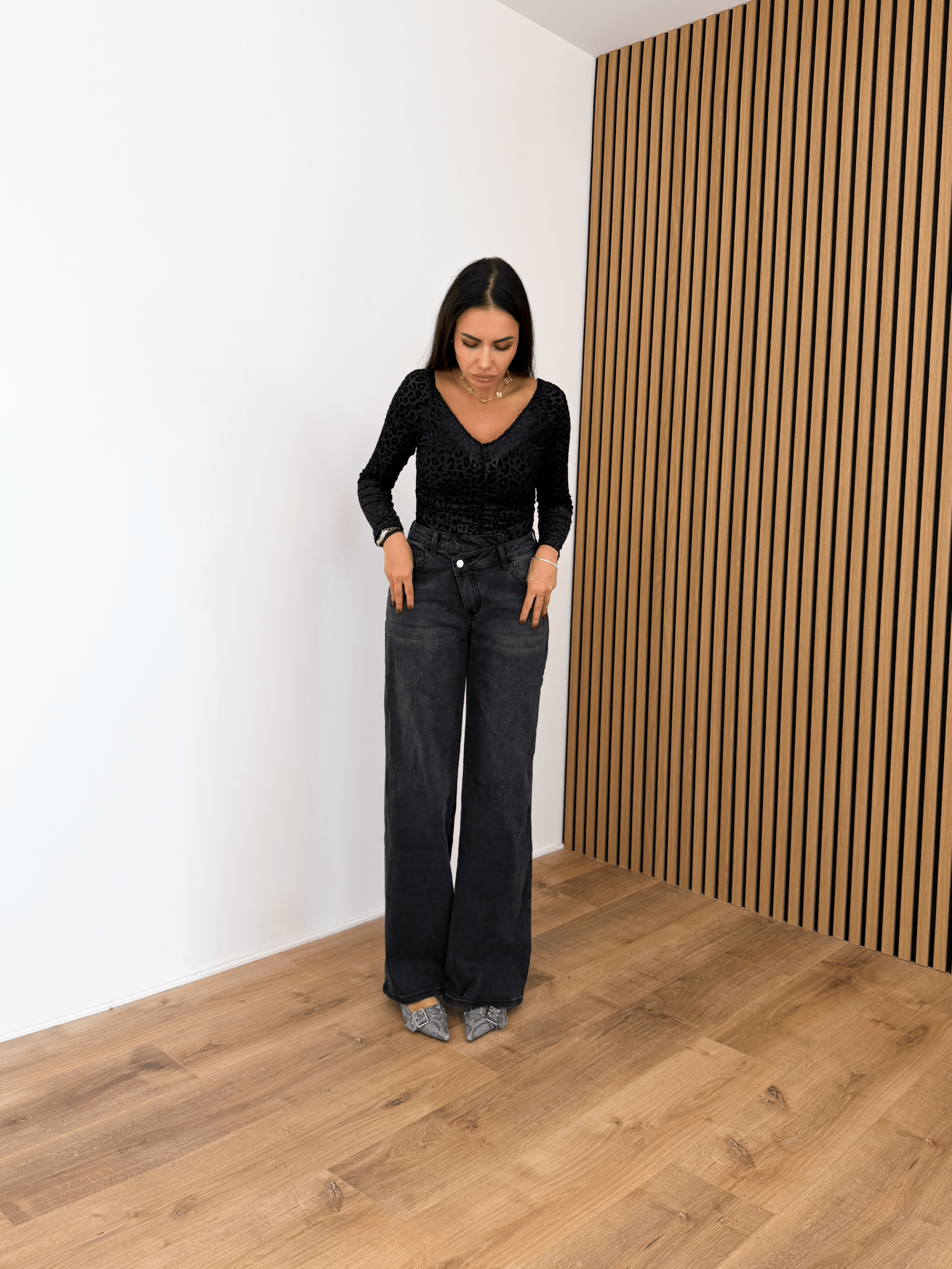 New Jeans Wide Leg - Nero - SAINTH
