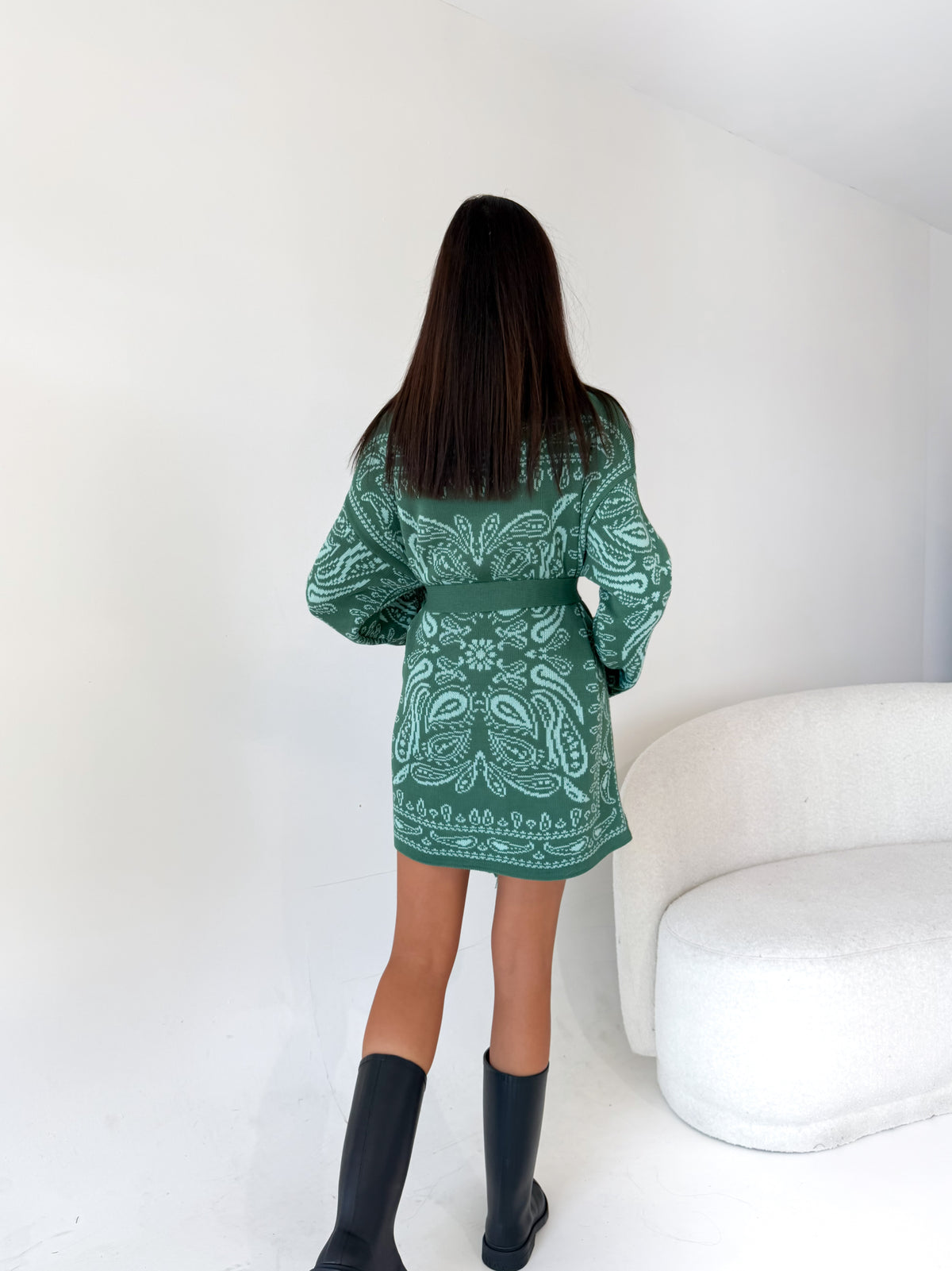 Cardigan Azteco - Verde Bottiglia