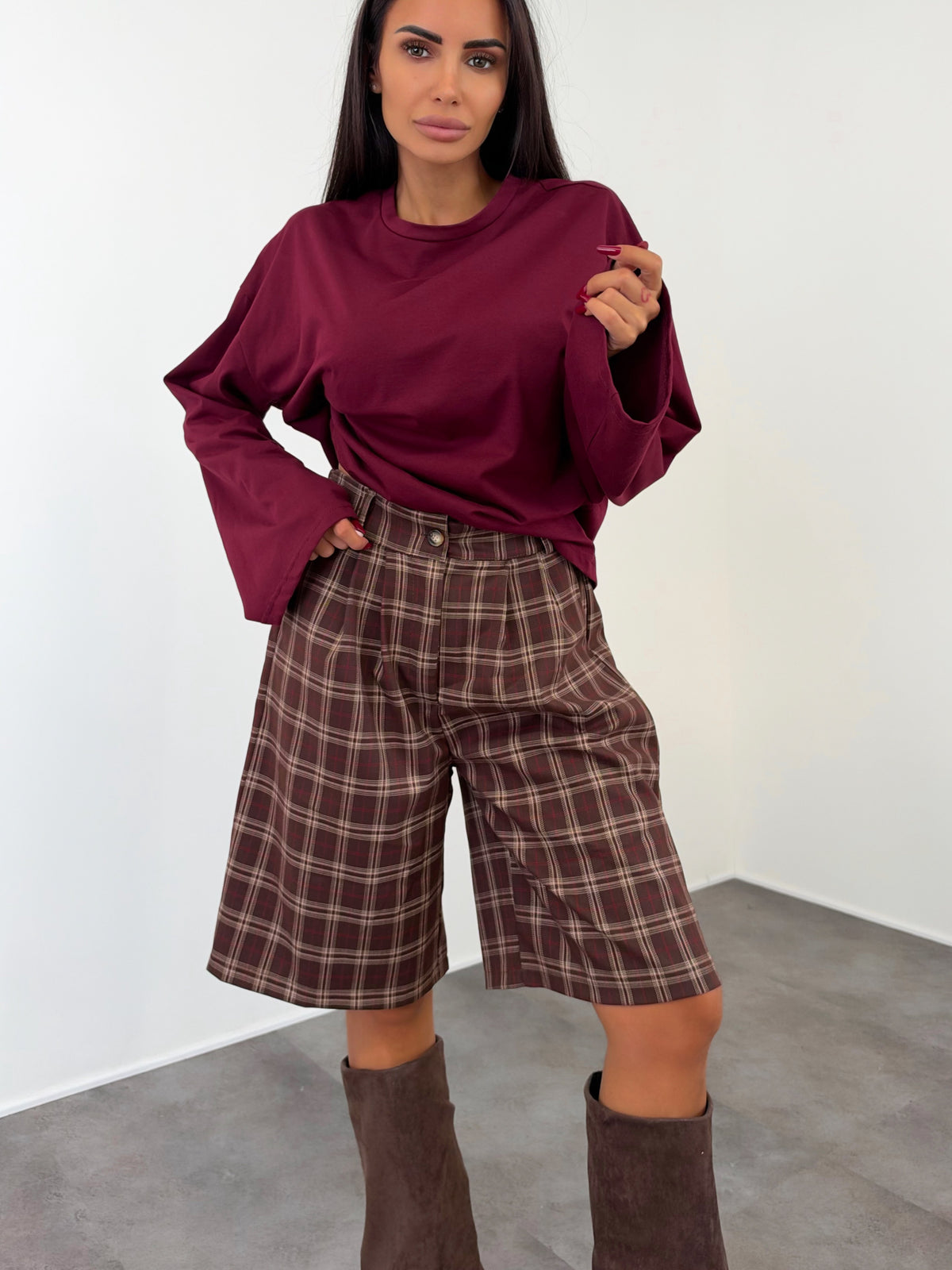 Bermuda Plaid - Marrone