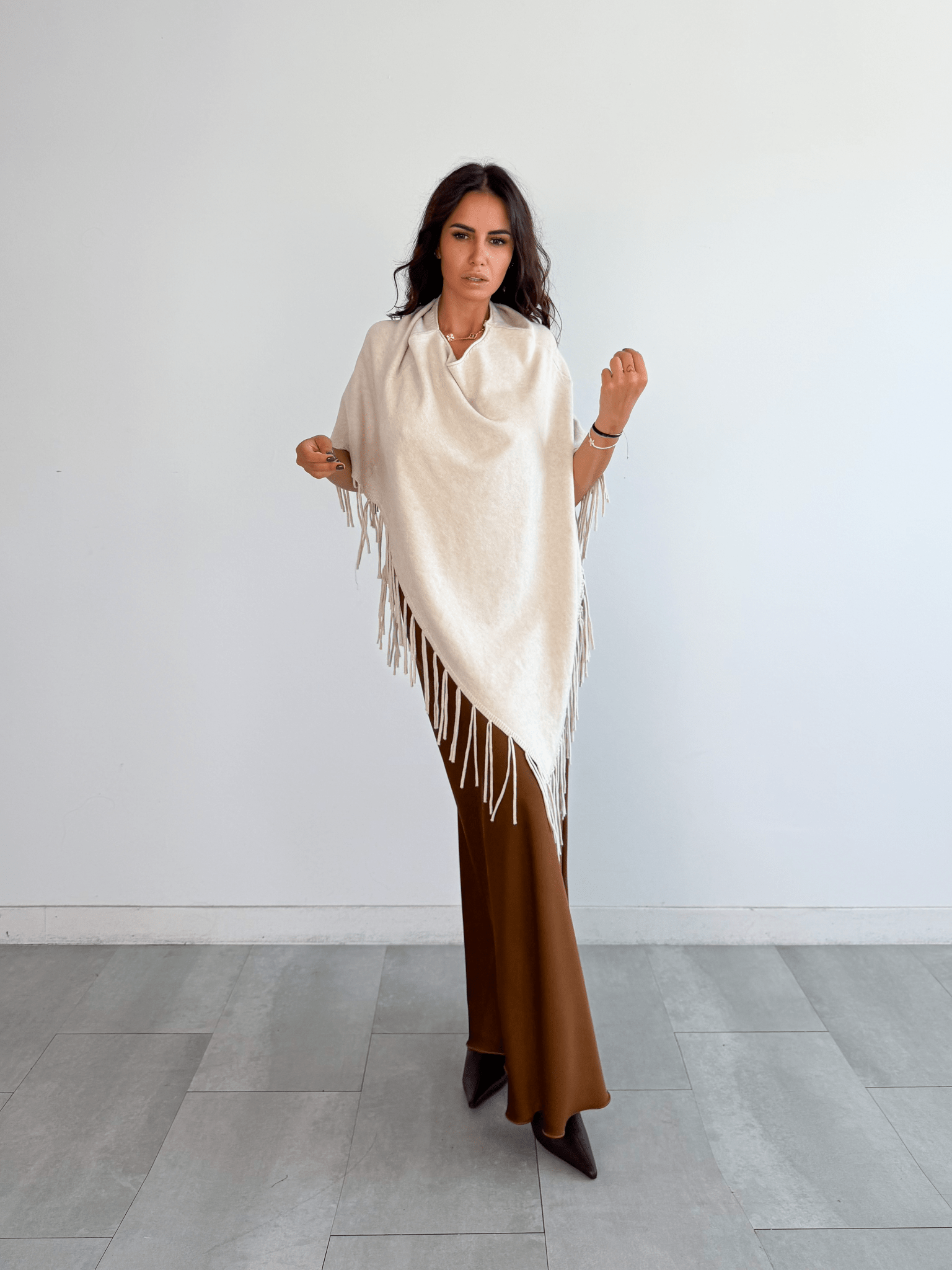 Gonna Fluide - Marrone - SAINTH