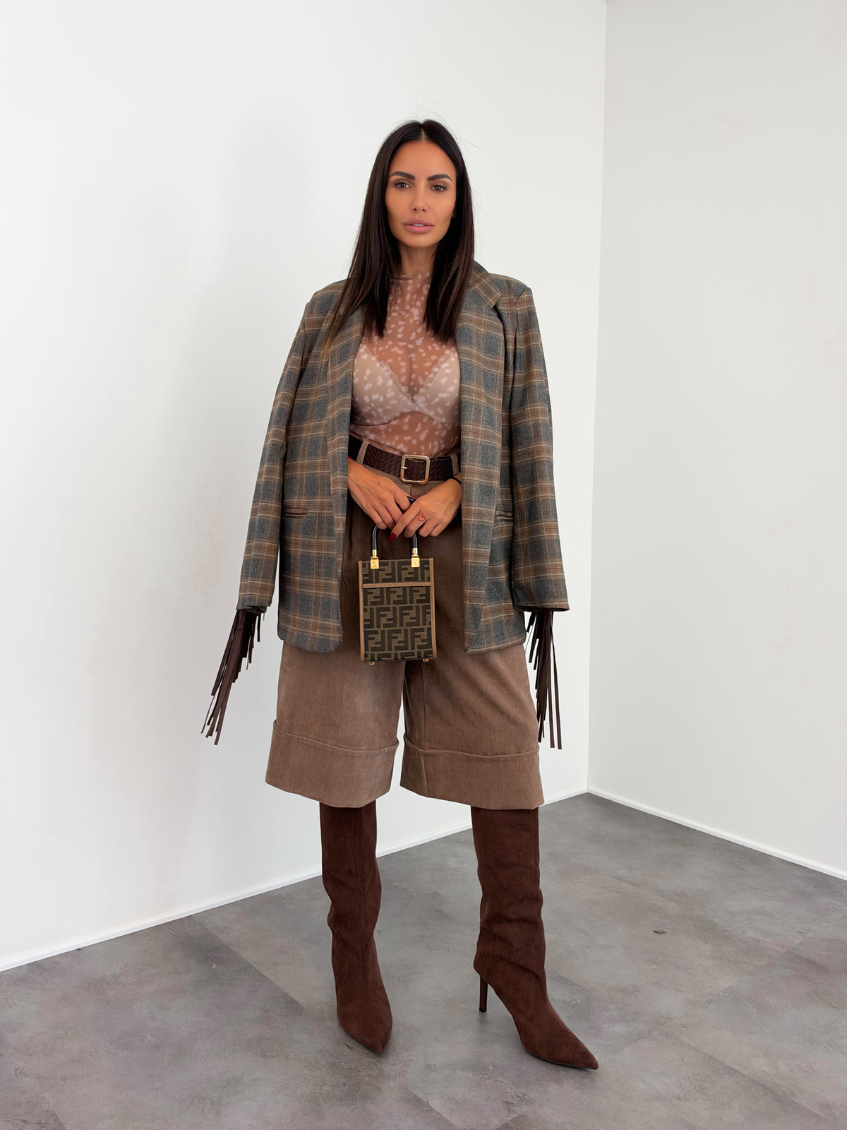 Blazer Trend - Marrone Grigio