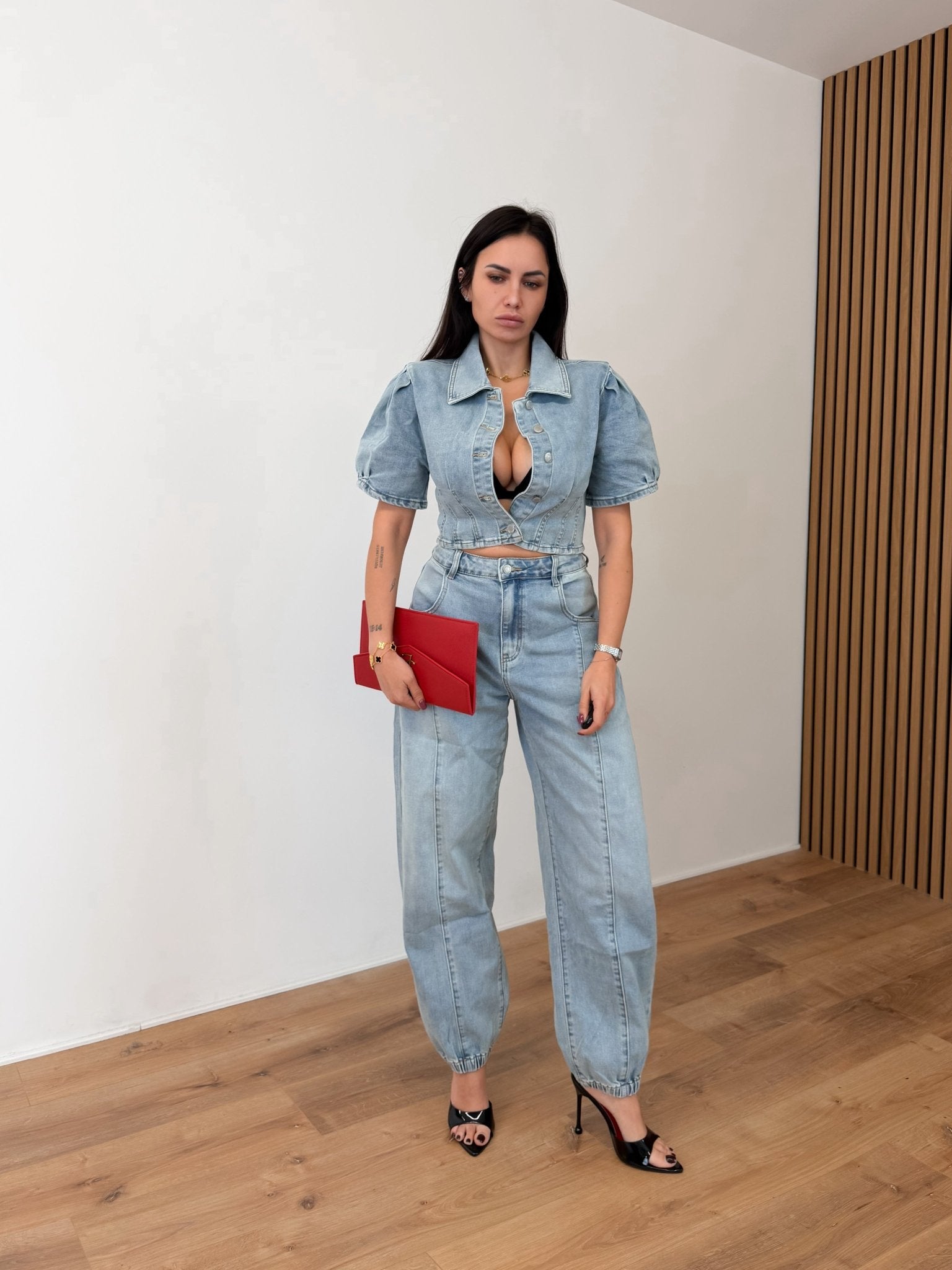 Giacca Crop - Denim - SAINTH